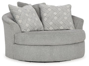 Casselbury - Oversized Swivel Accent Chair - Cement