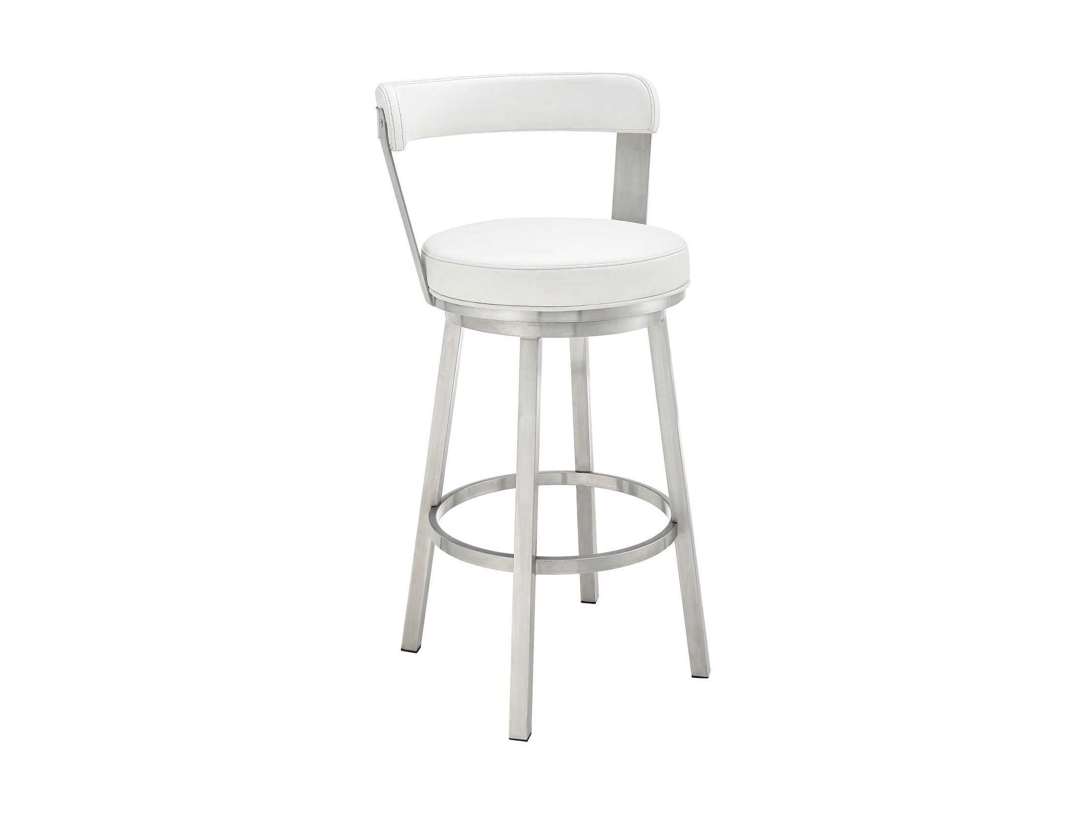 Bryant - Swivel Bar Stool With Silver Frame