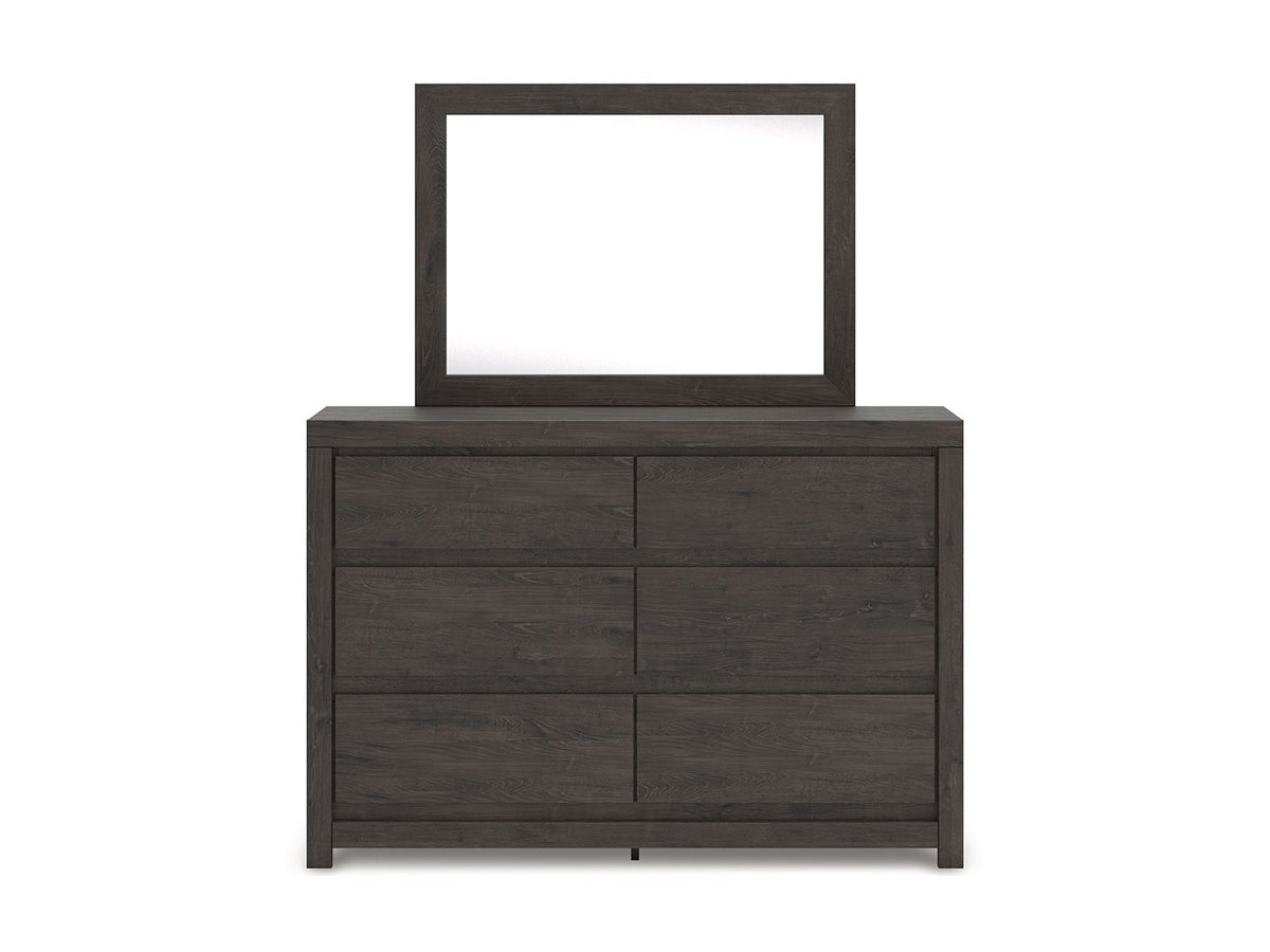 Fraluna - Dresser And Mirror - Charcoal