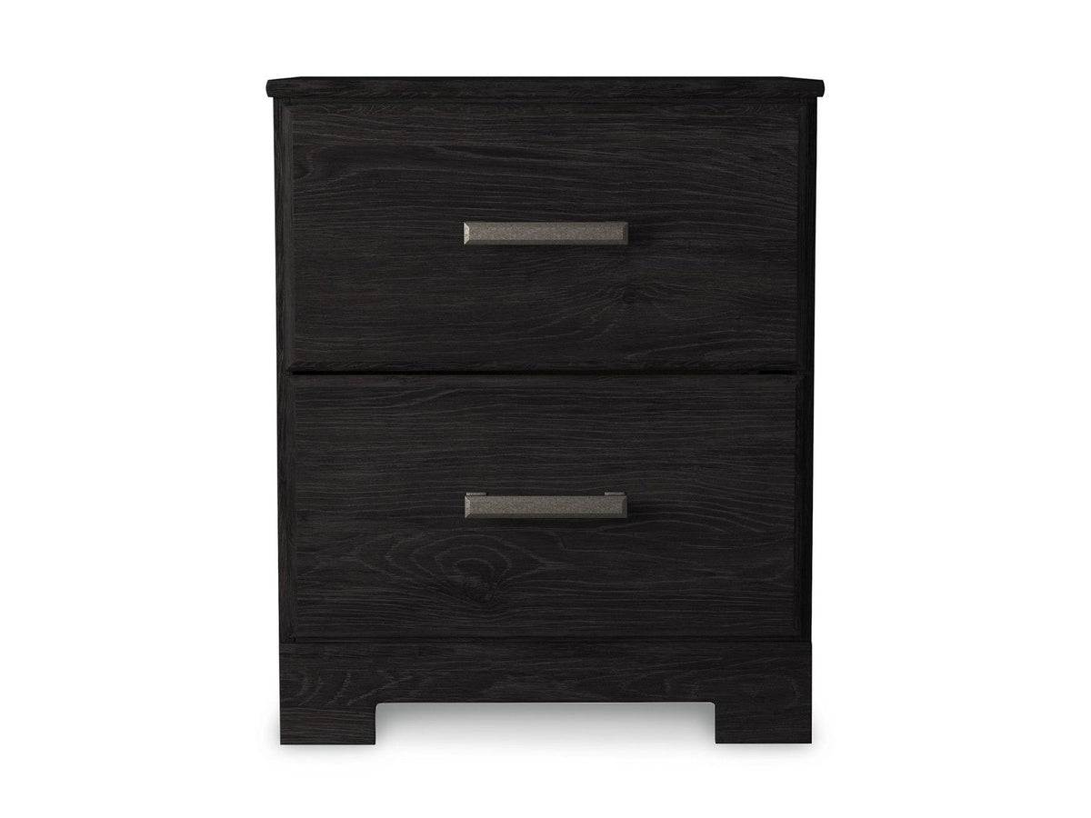 Belachime - Two Drawer Night Stand - Charcoal