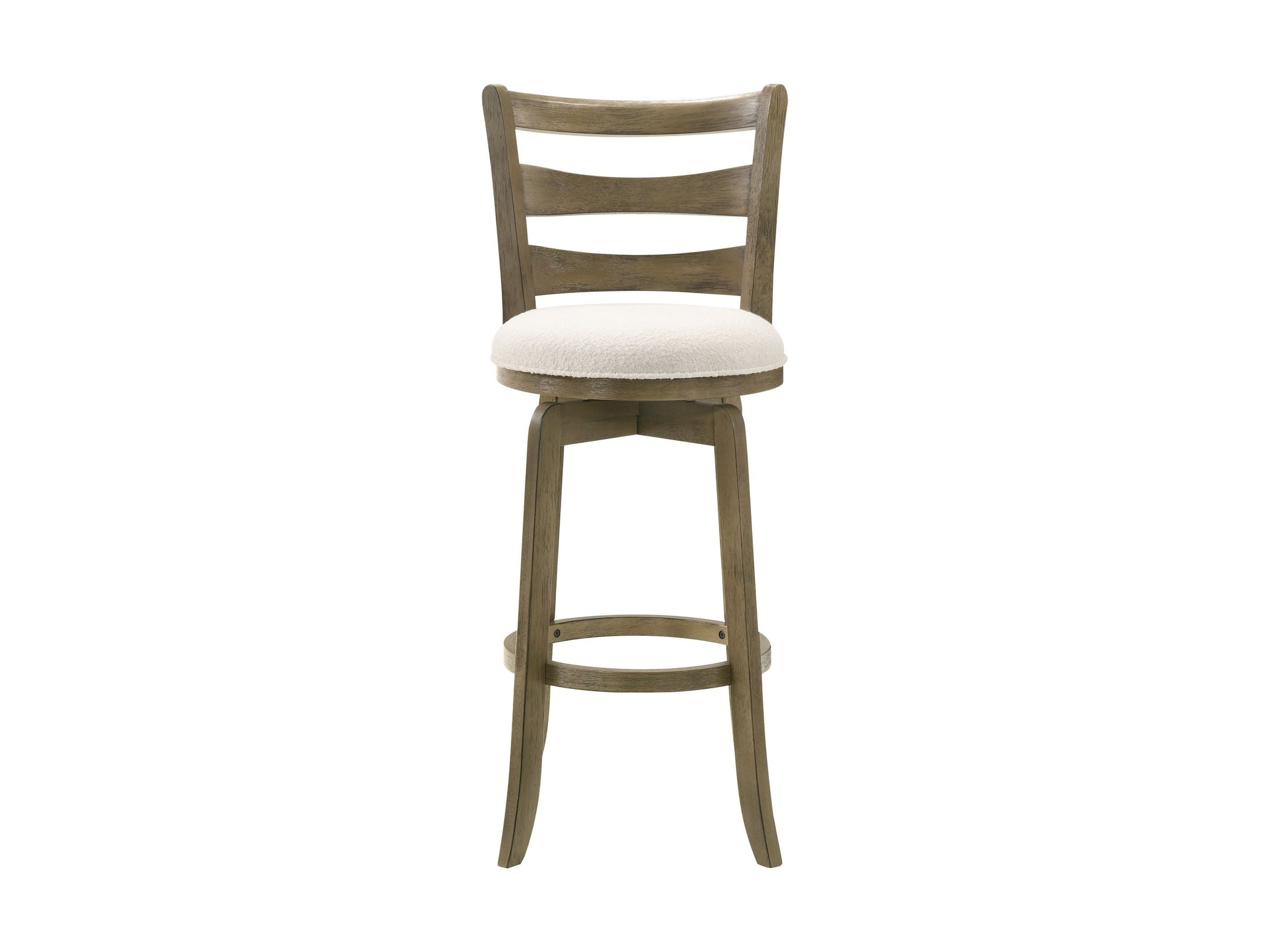 Melindra - Modern Farmhouse Swivel Wood Bar Height Kitchen Bar Stool