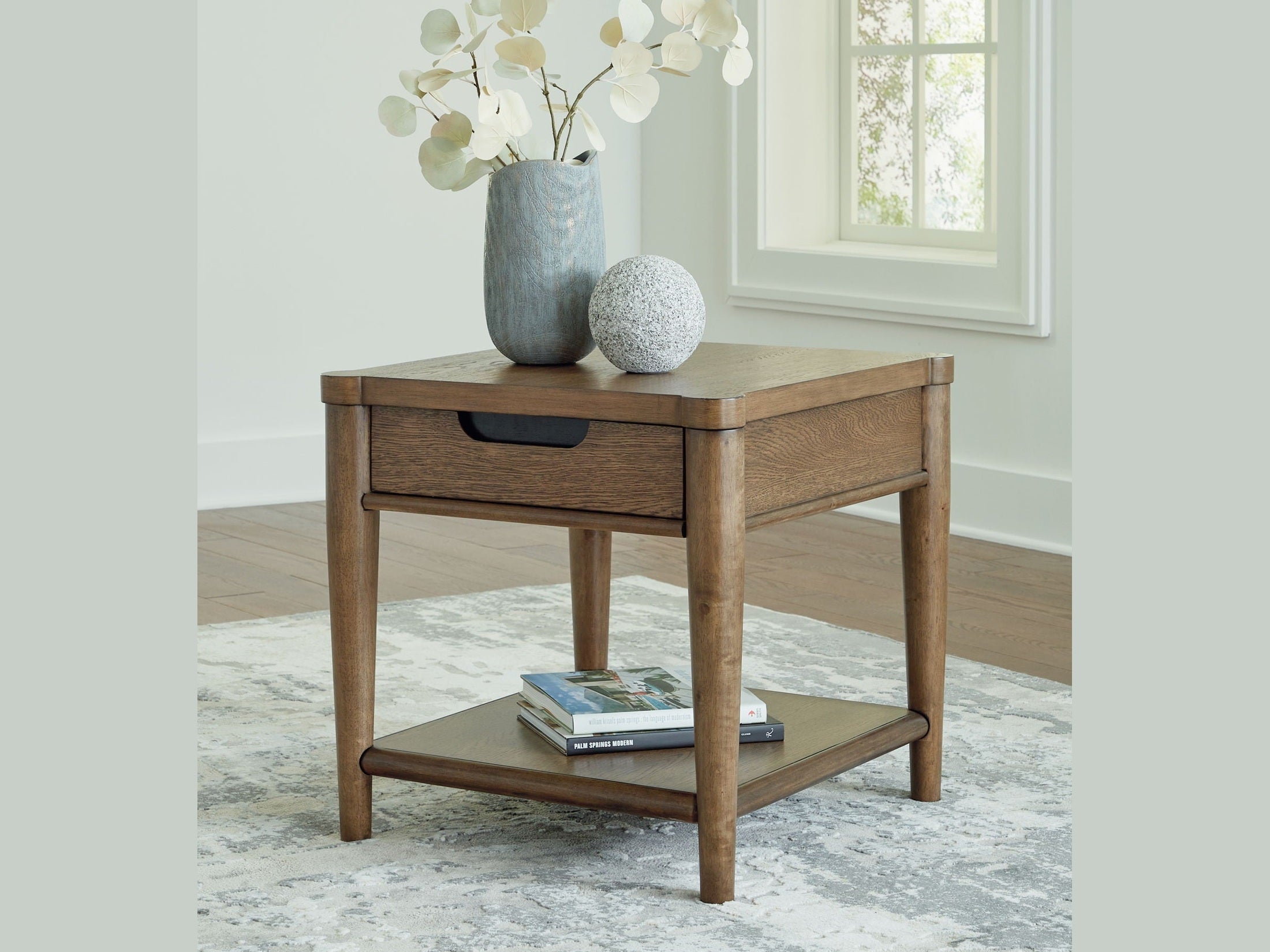 Roanhowe - Rectangular End Table - Brown