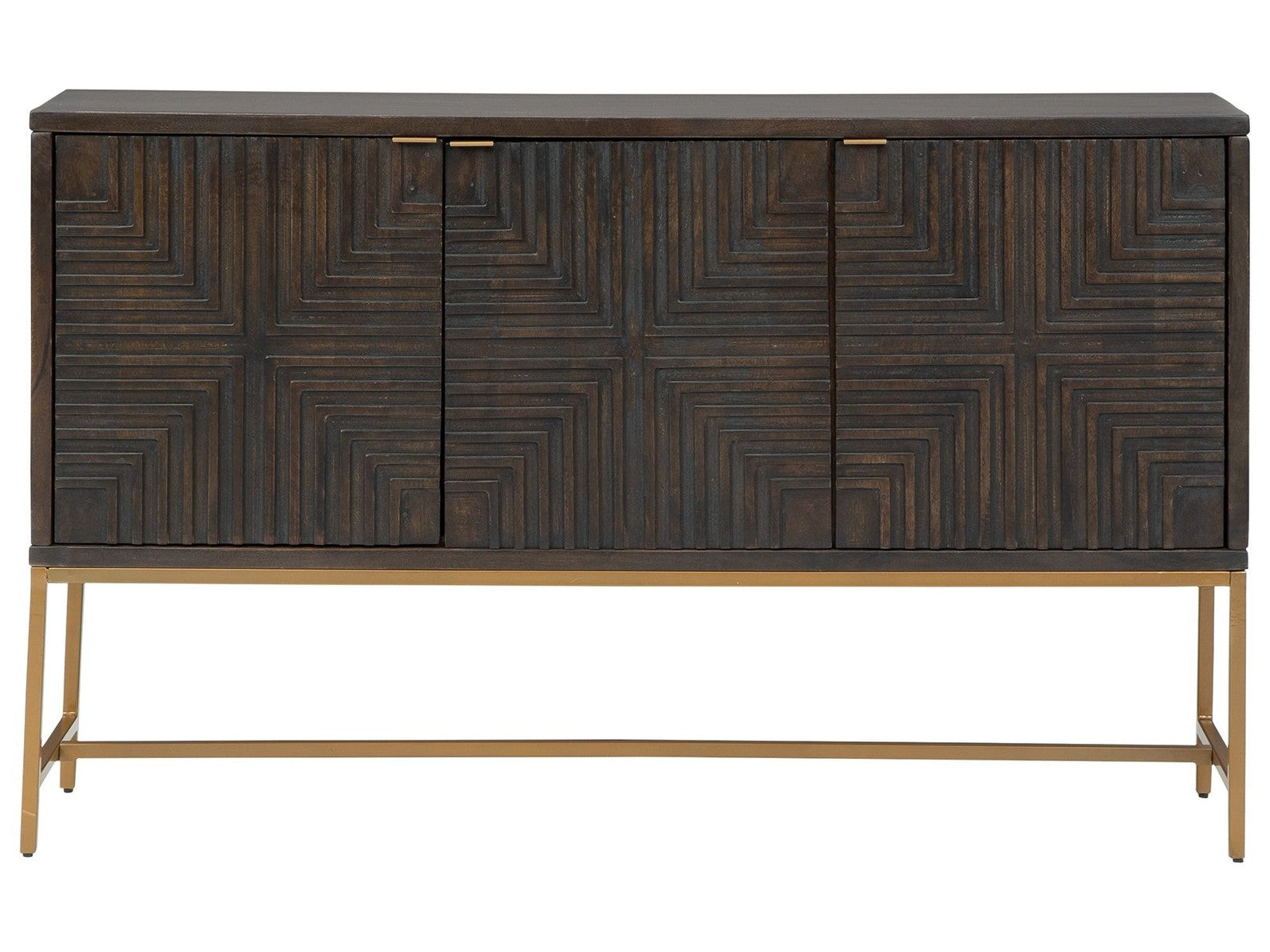 Elinmore - Accent Cabinet - Brown / Gold Finish