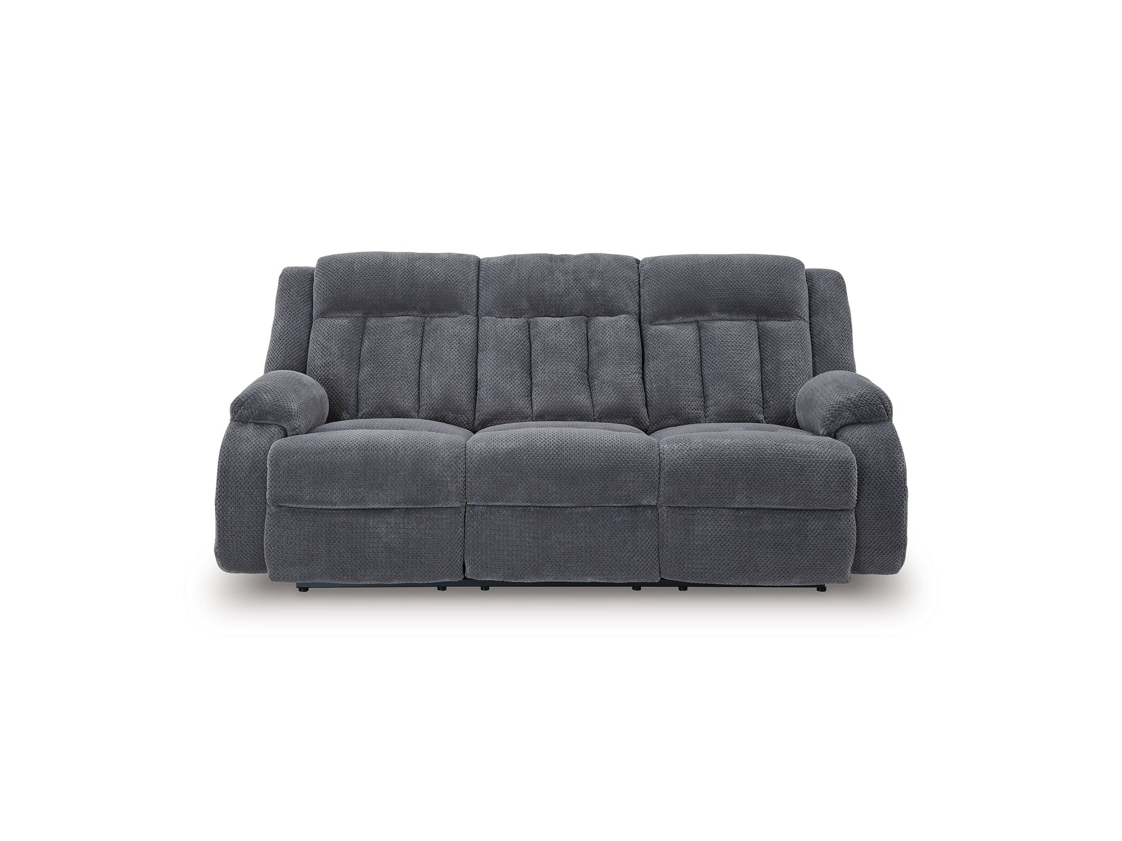 Observation - Reclining Power Sofa With Drop Down Table - Steel