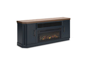Landocken - 83" TV Stand With Electric Fireplace - Two-tone