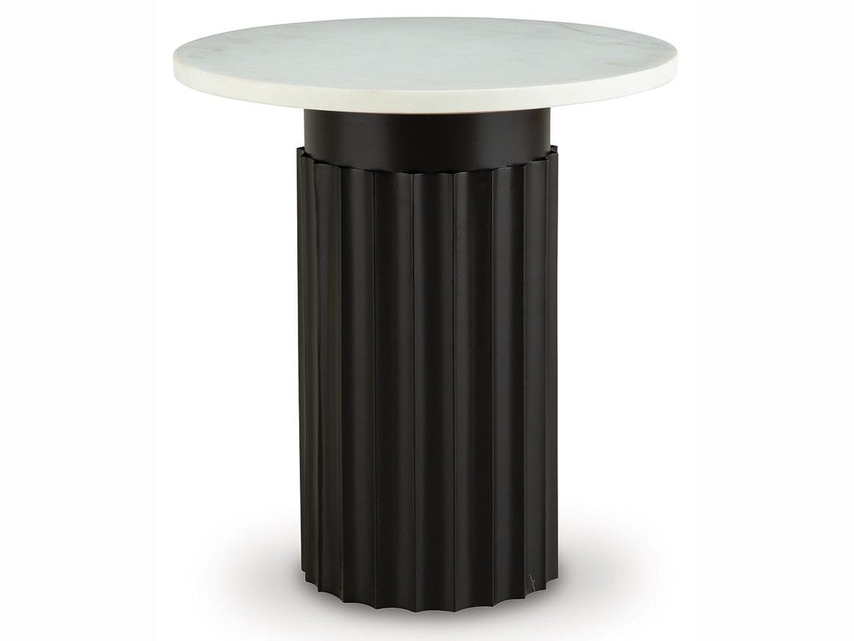 Wainstone - Accent Table - Black / White