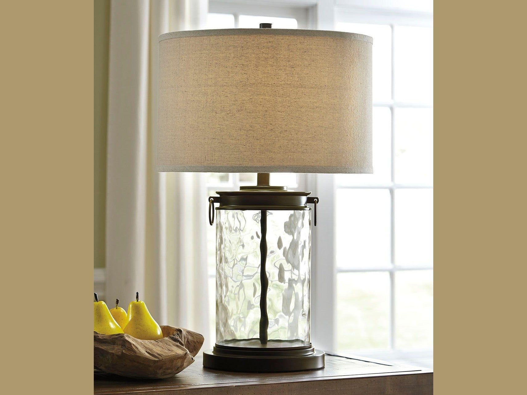 Tailynn - Glass Table Lamp  - Clear / Bronze Finish