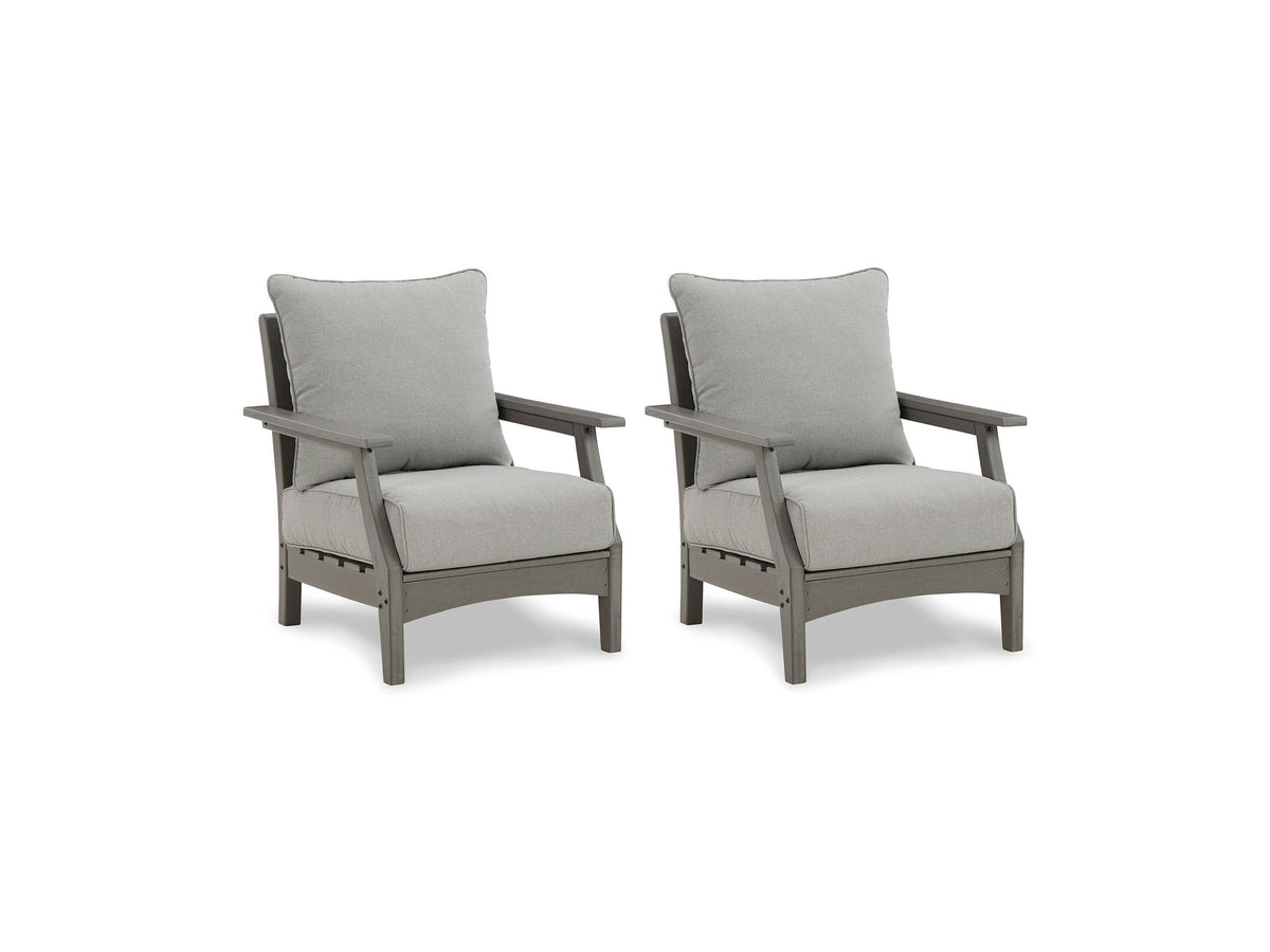 Visola - Lounge Chair With Cushion (Set of 2) - Gray