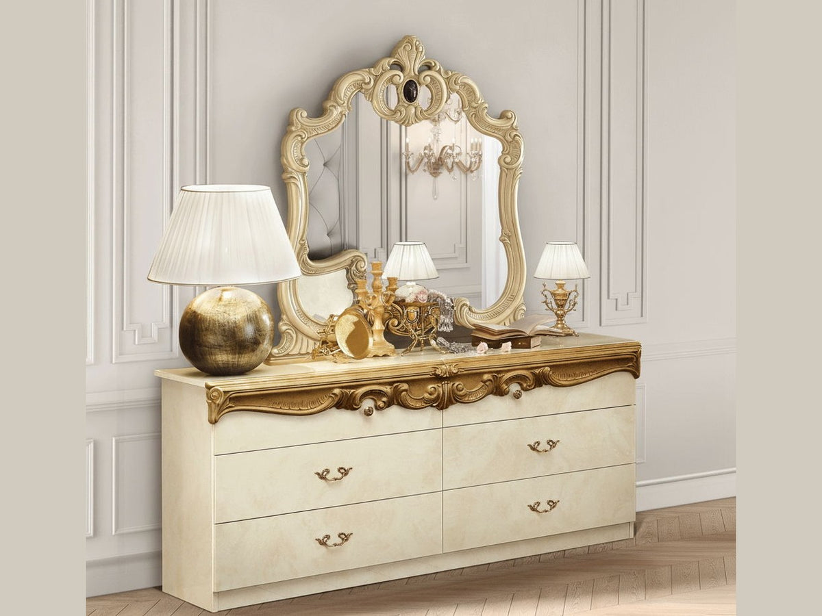 Barocco - Double Dresser - Ivory / Gold