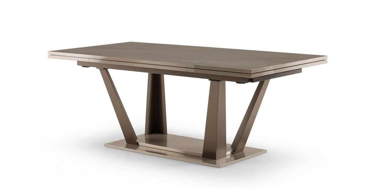 ArredoAmbra - Table With 2 Extensions - Dark Brown