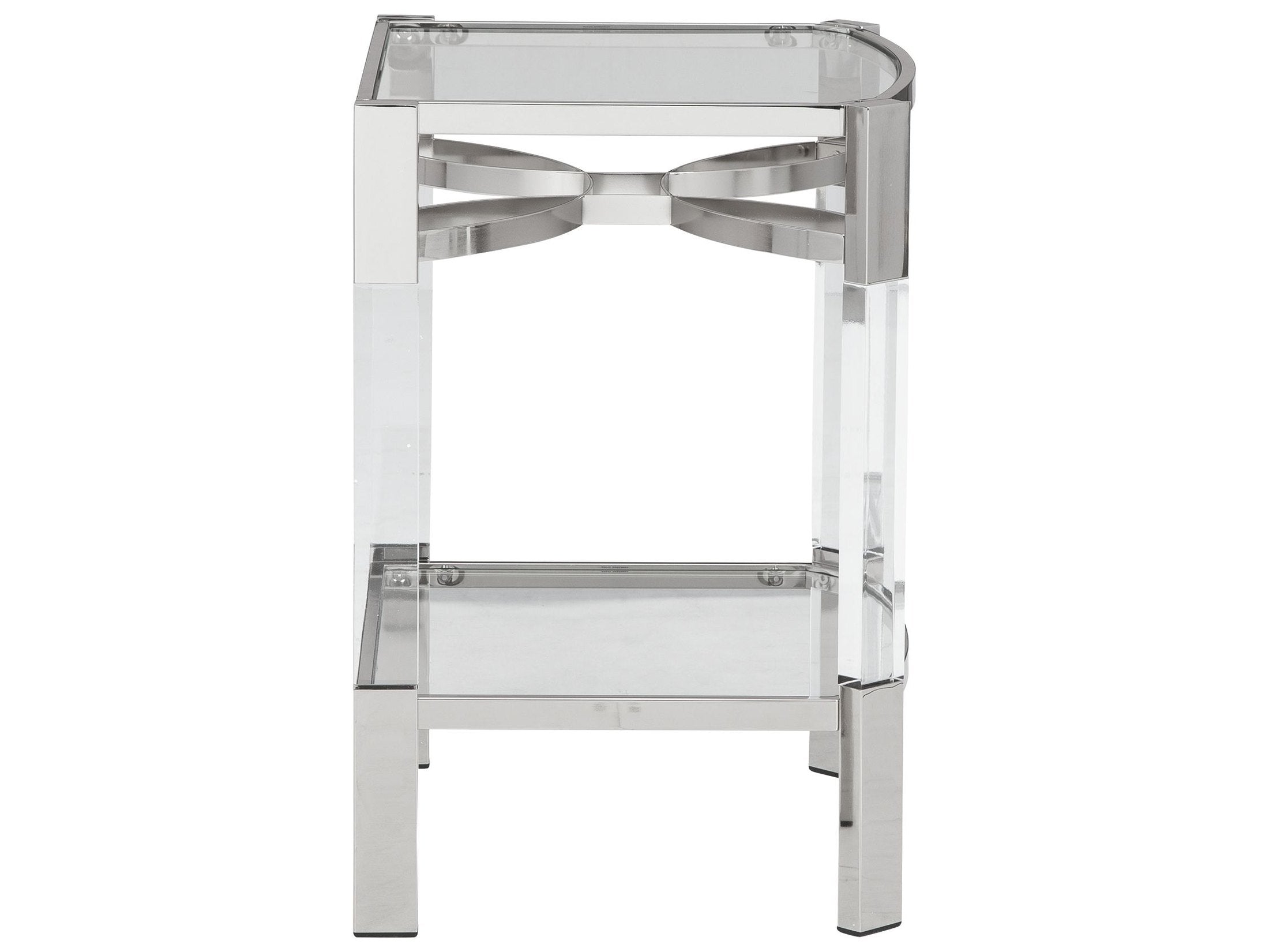 Chaseton - Accent Table - Clear / Silver Finish
