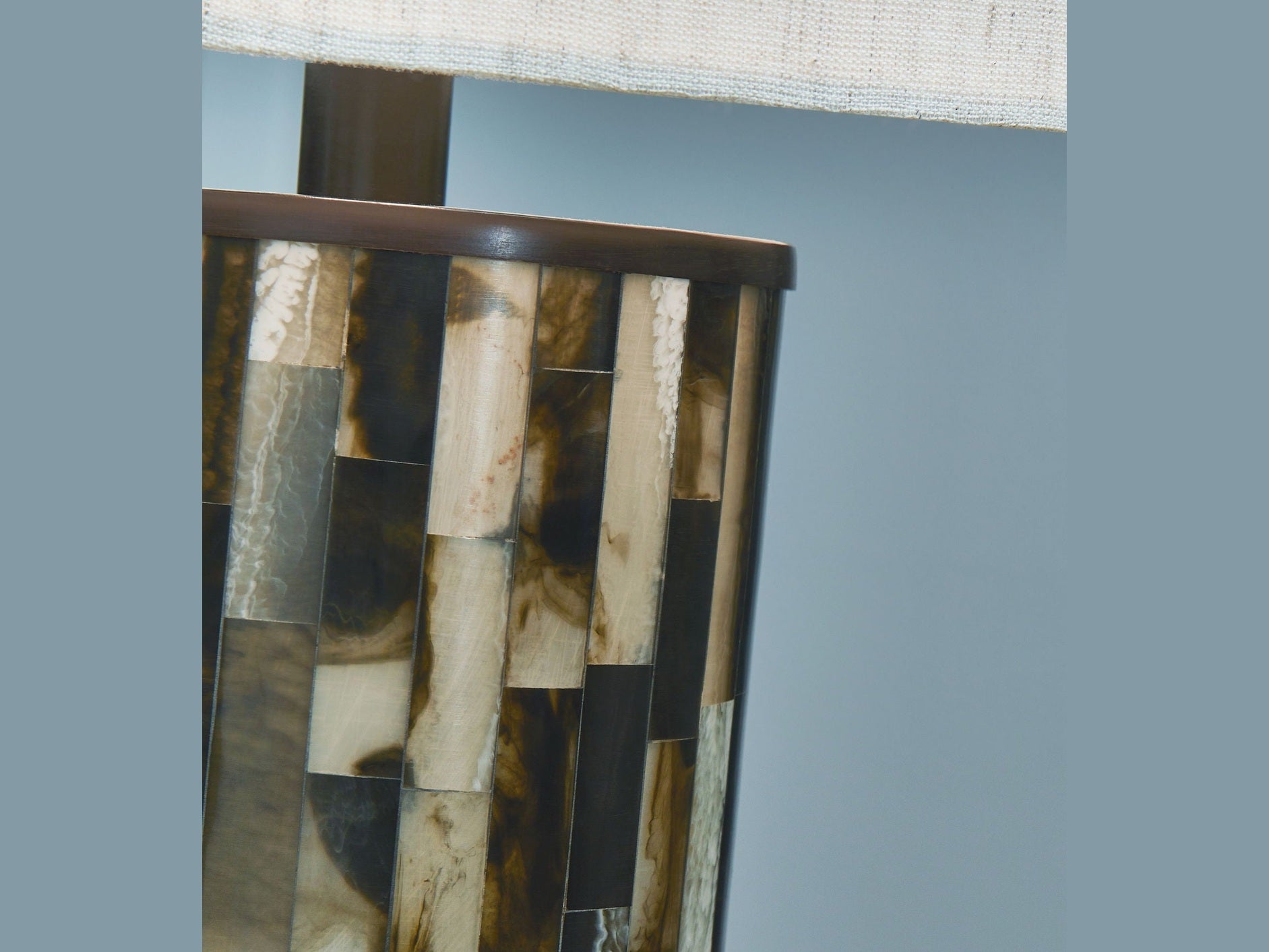 Ellford - Poly Table Lamp - Black / Brown / Cream