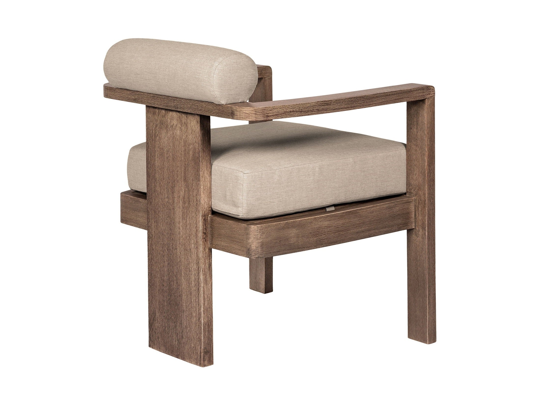 Relic - Outdoor Patio Dining Chair - Weathered Eucalyptus / Taupe