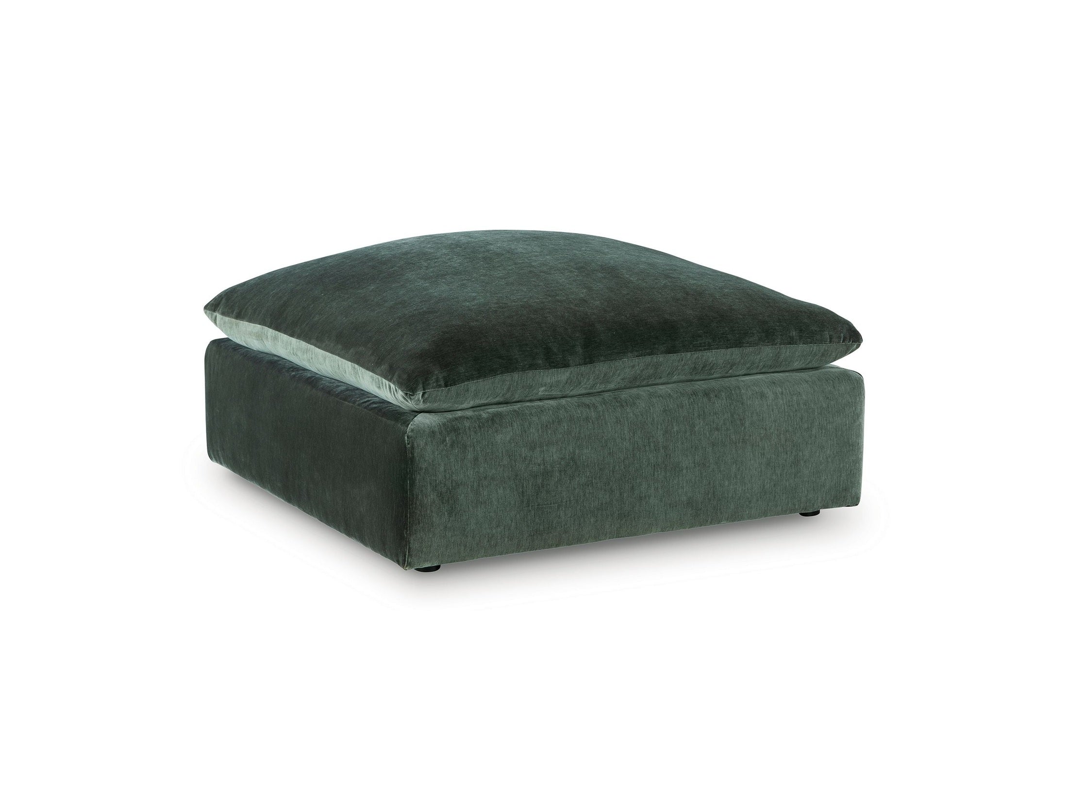Carriage View - Oversized Accent Ottoman - Jade