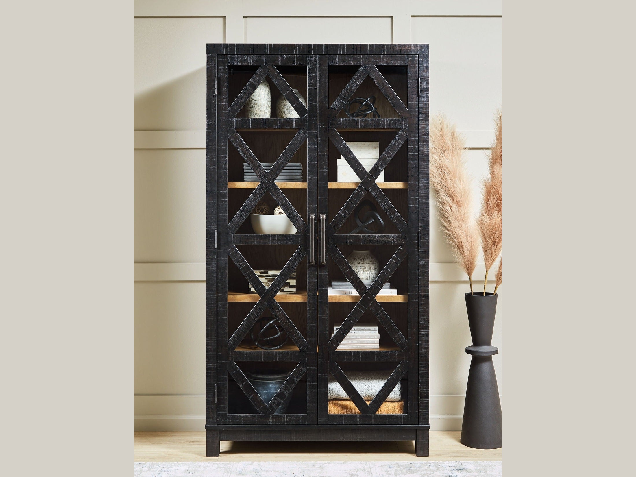 Christop - Accent Cabinet - Black / Brown