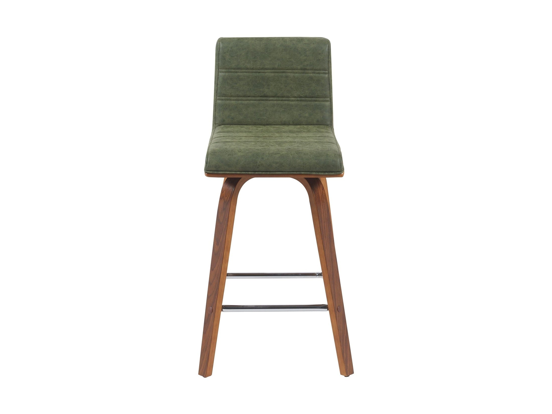 Vienna - Modern Counter Height Swivel Bar Stool - Walnut Finished Wood Frame