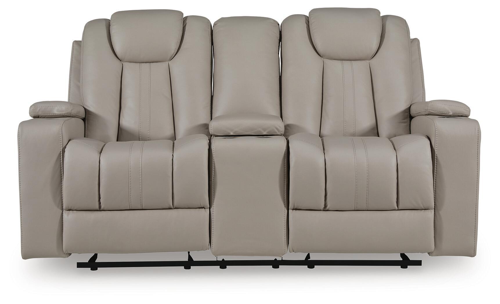 Next Move - Glide Reclining Loveseat With Console - Coin