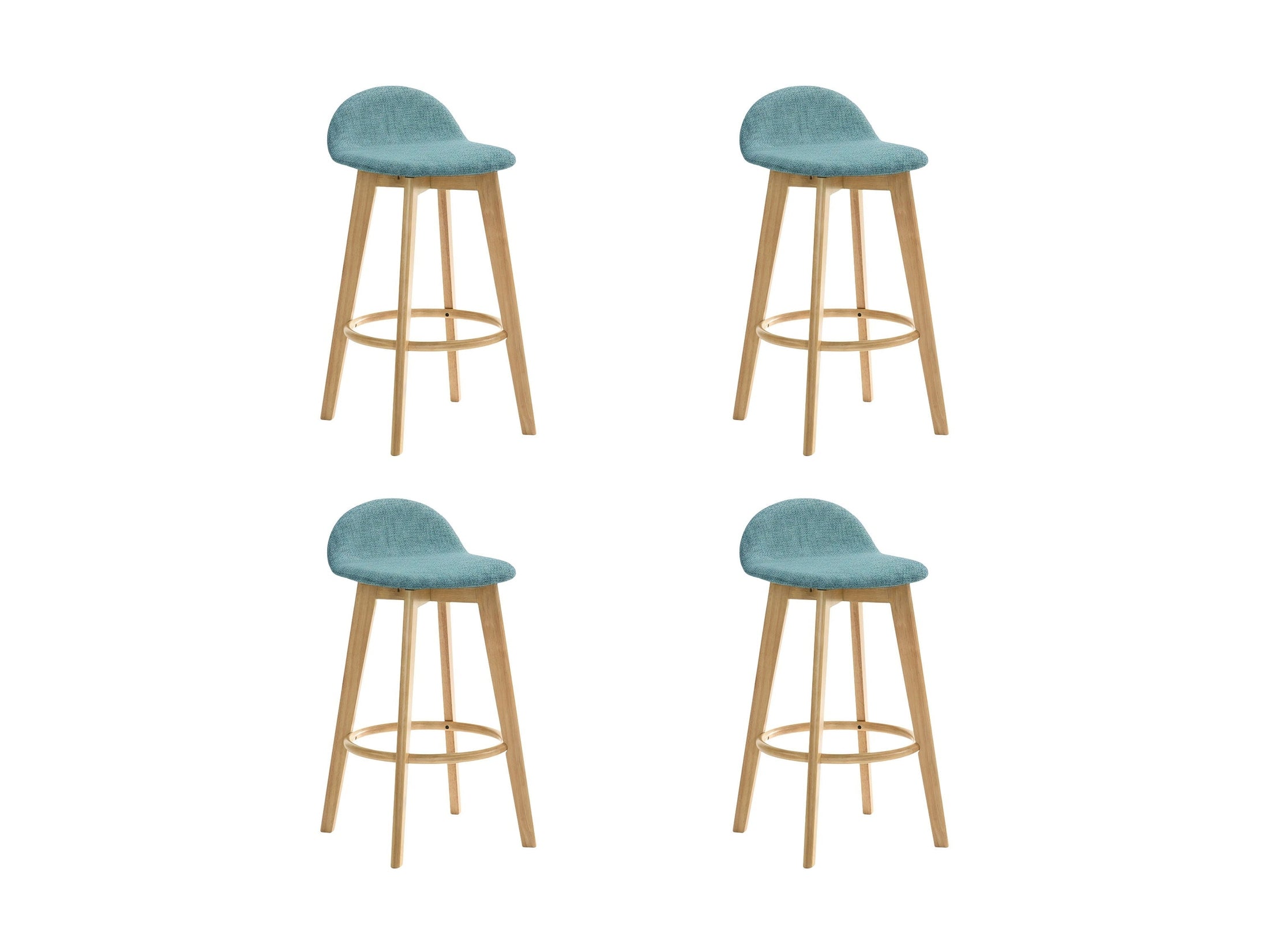 Vera - Upholstered Wood Counter Height Barstool