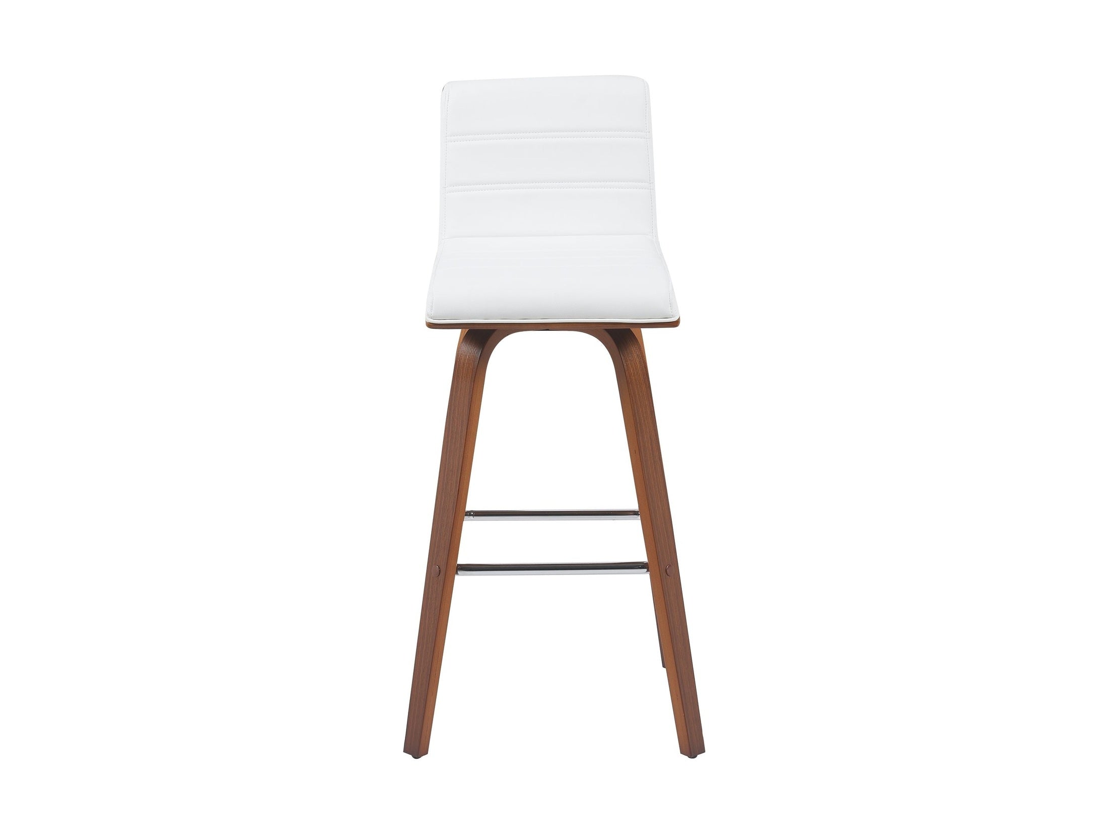 Vienna - Modern Swivel Bar Height Stool - Walnut Finished Wood Frame