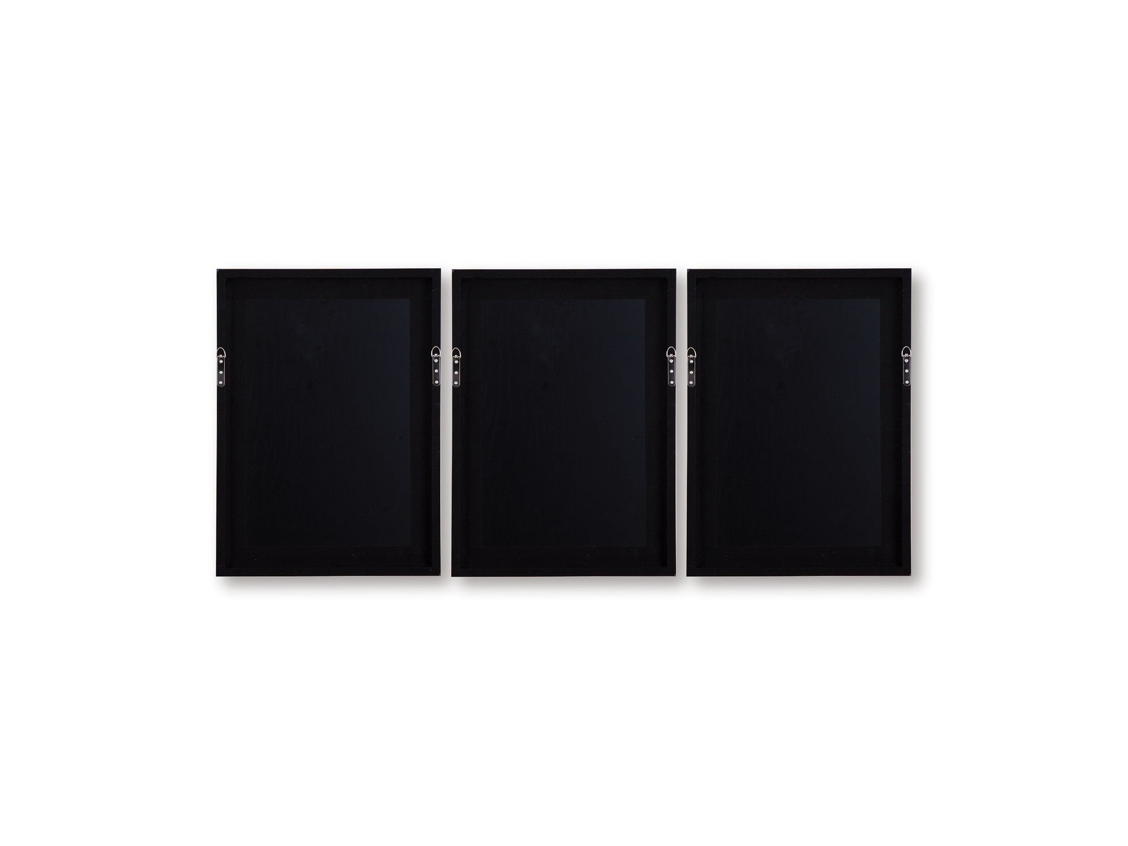 Jossletts - Wall Art Set (Set of 3) - Orange / Black / Ivory