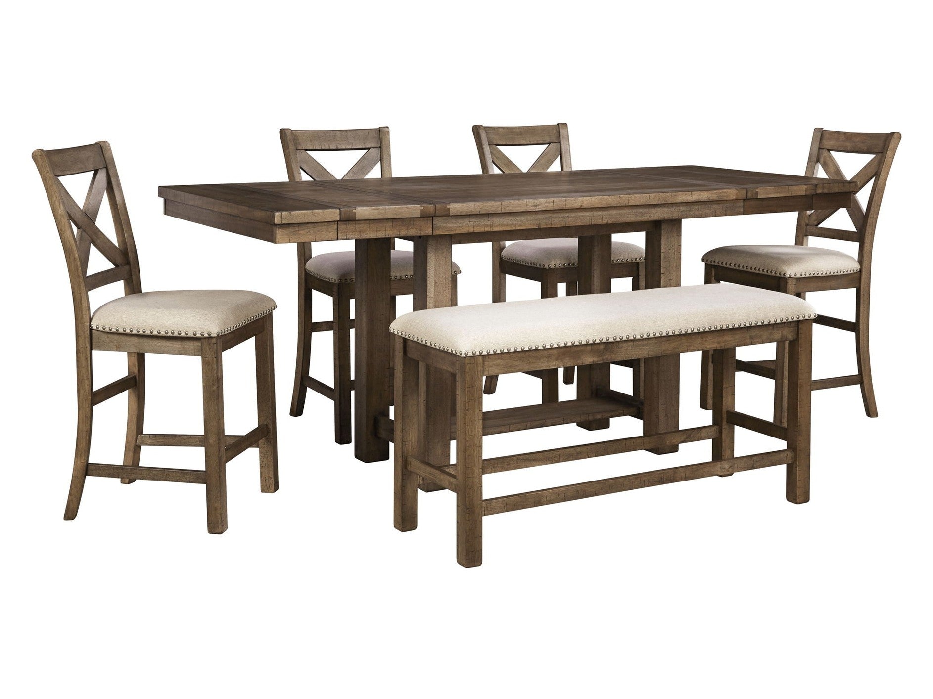 Moriville - Rectangular Dining Room Counter Extension Table - Grayish Brown