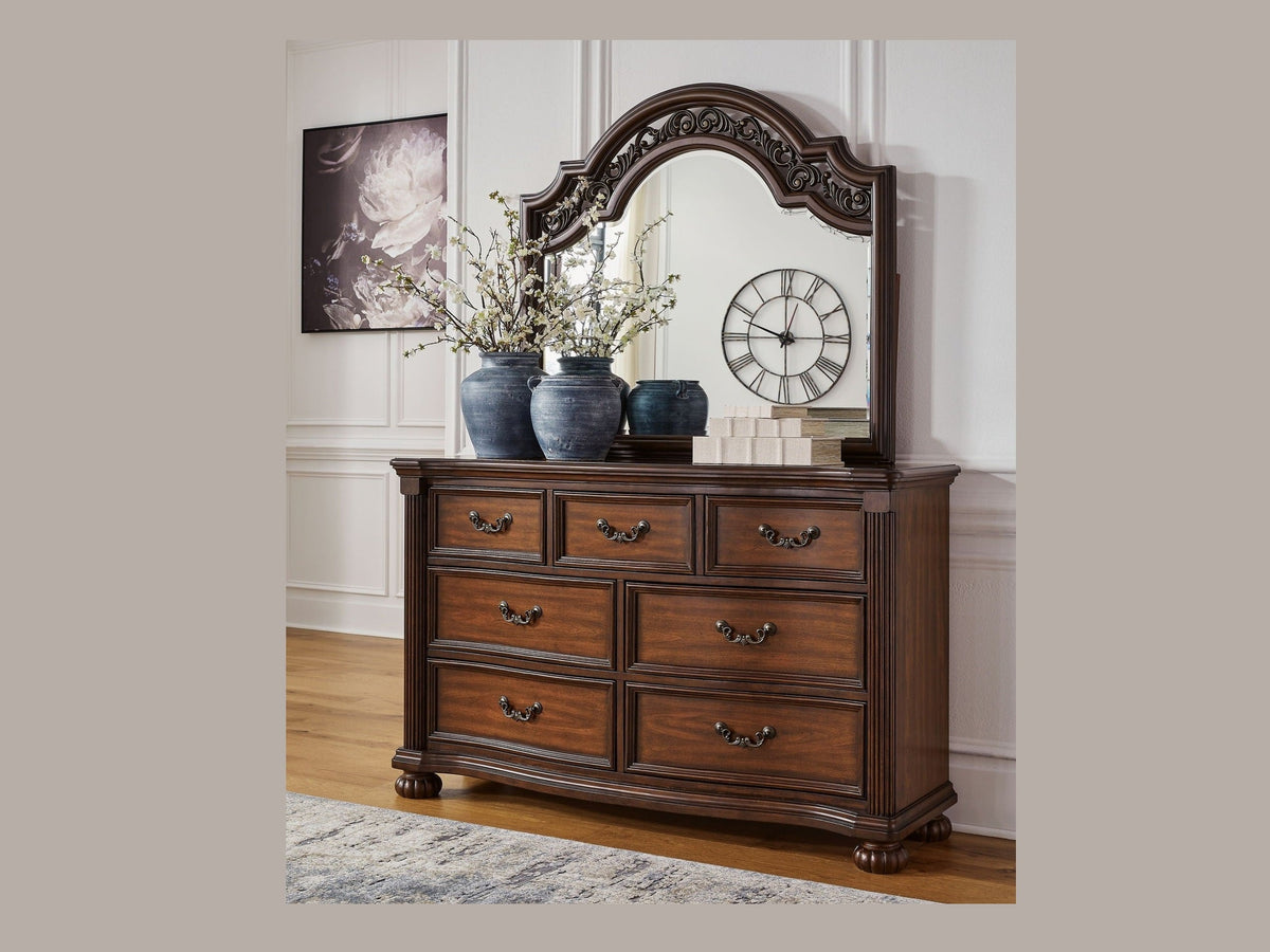 Lavinton - Dresser And Mirror - Brown