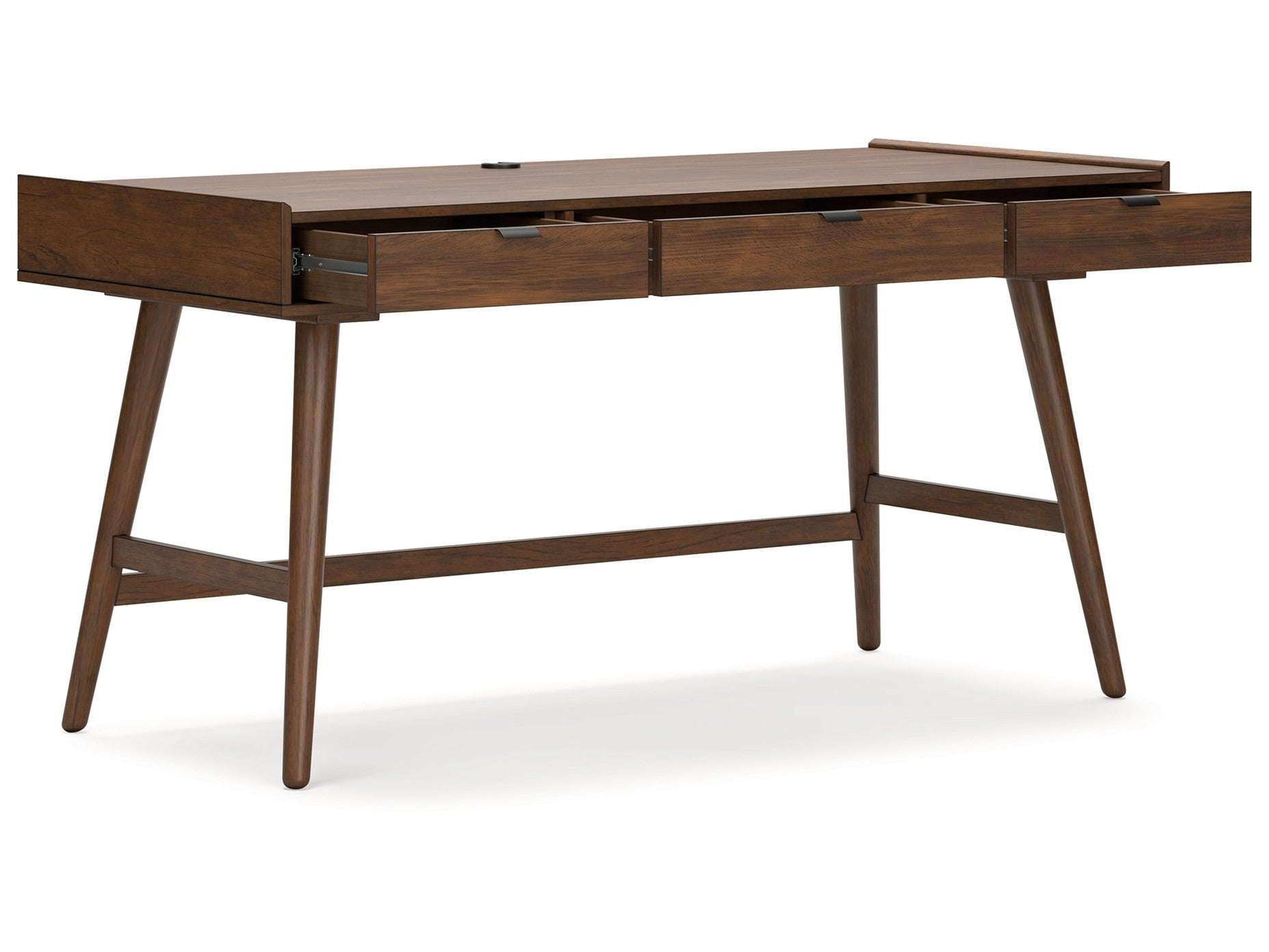 Lyncott - 3 Pc. - Home Office Desk, Chair, Bookcase - Brown