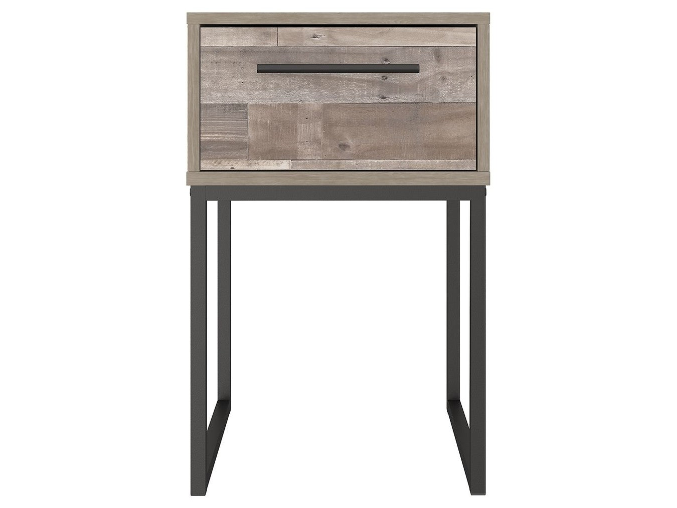 Neilsville - One Drawer Night Stand - Vinyl-Wrapped - Whitewash