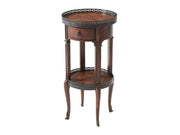 Theodore Alexander Walnut Circle Accent Table