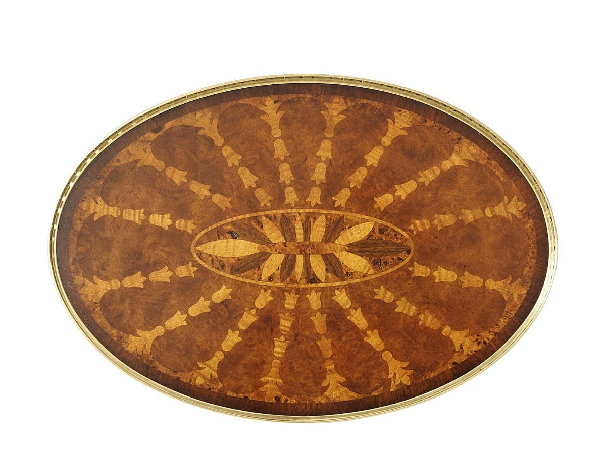 Theodore Alexander Radiating Parquetry Accent Table