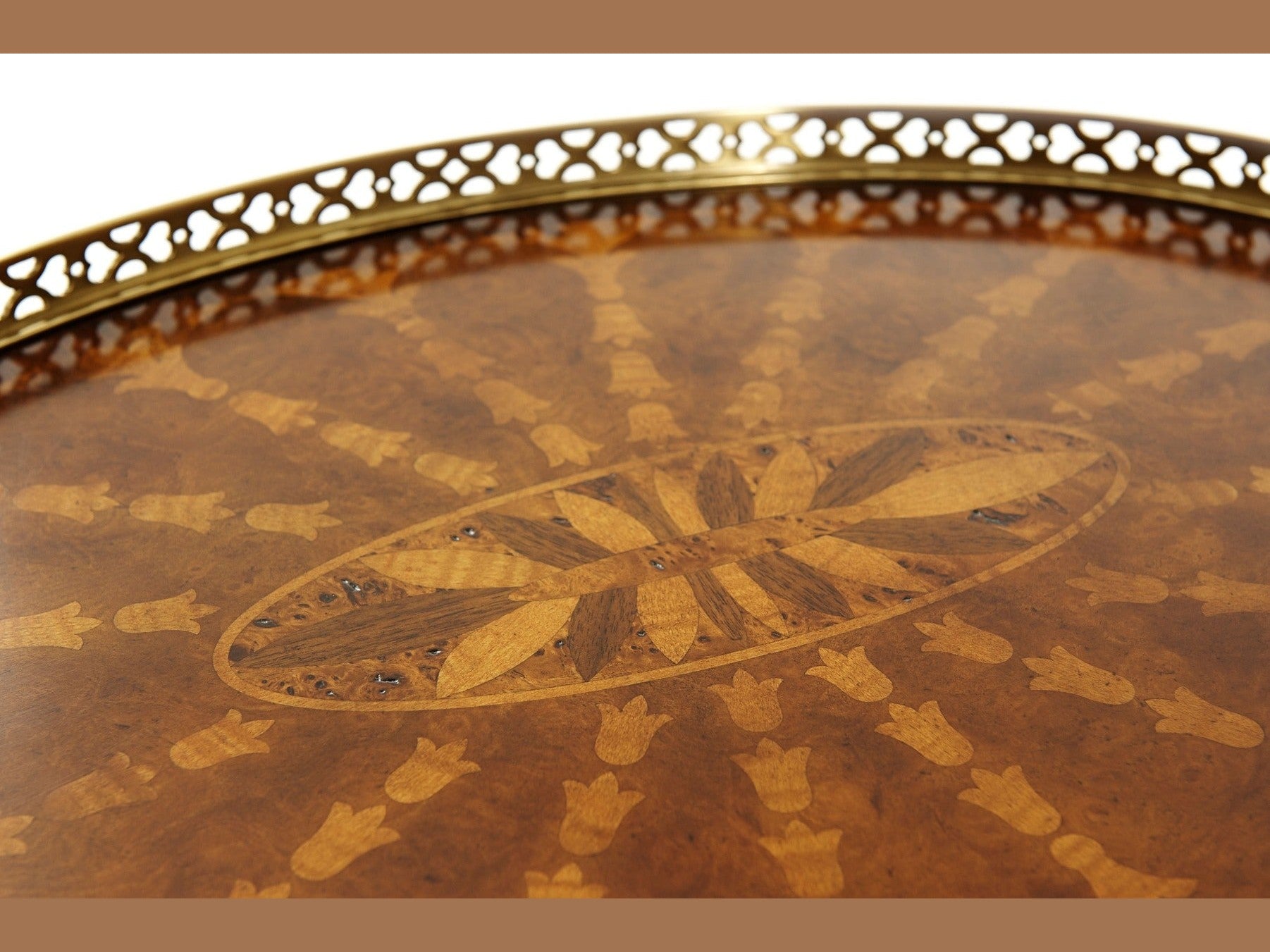 Theodore Alexander Radiating Parquetry Accent Table