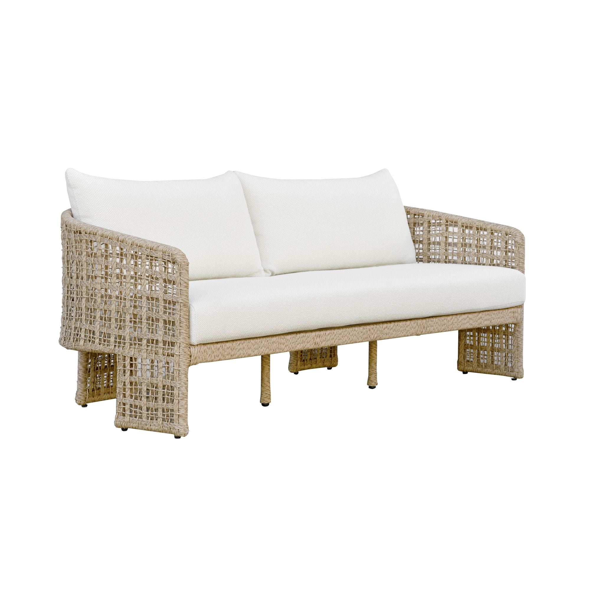 Driftbay - 6-Piece Resort Outdoor Conversation Set - White / Natural
