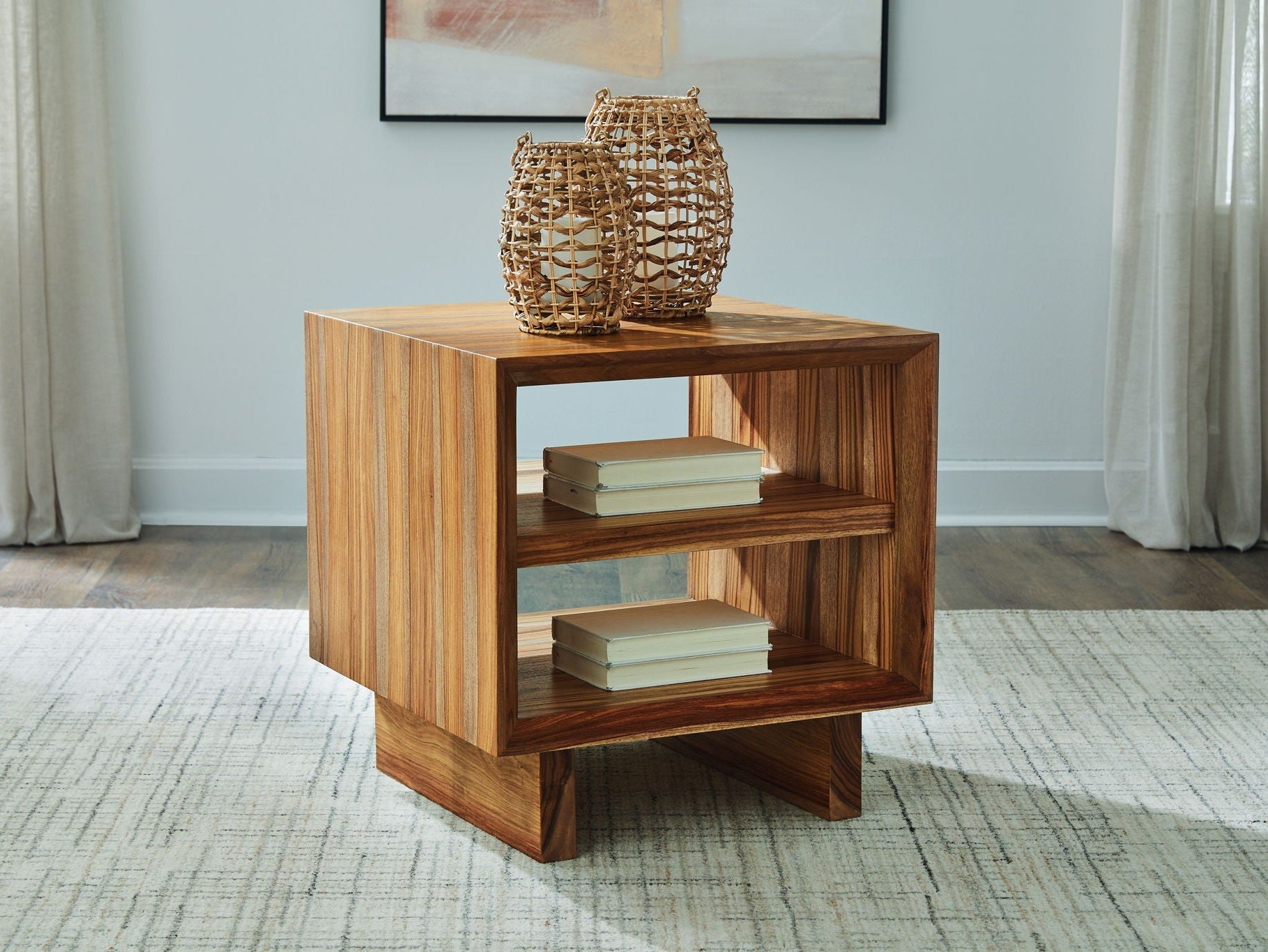 Dressonni - Square End Table - Brown