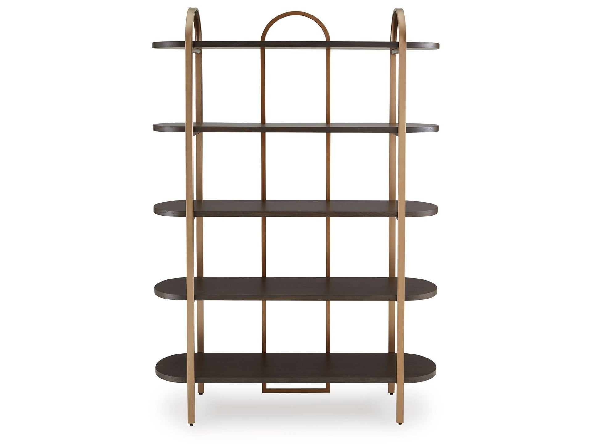 Brentmour - Bookcase - Brown / Gold Finish