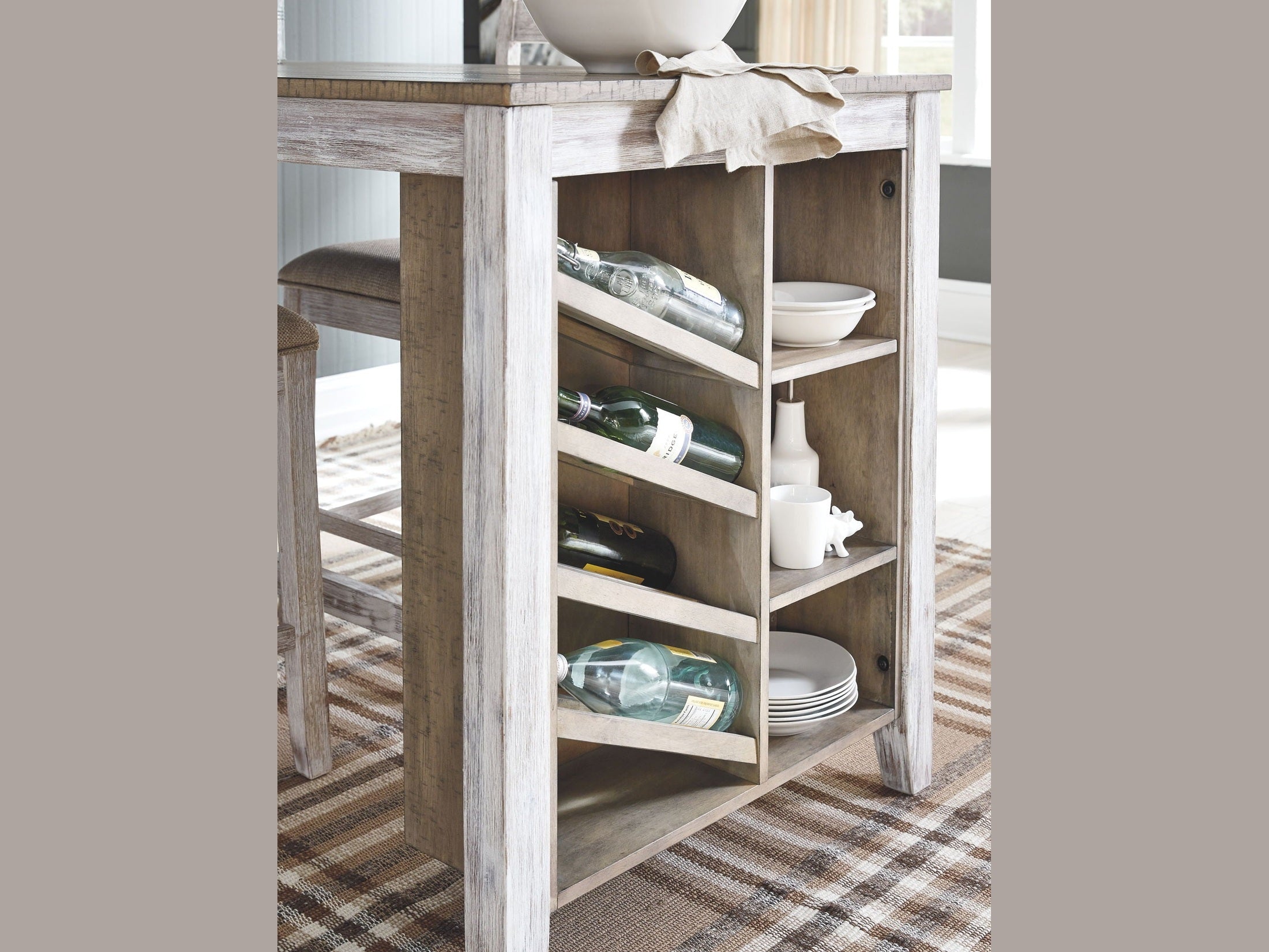 Skempton - Rectangular Counter Table With Storage Set