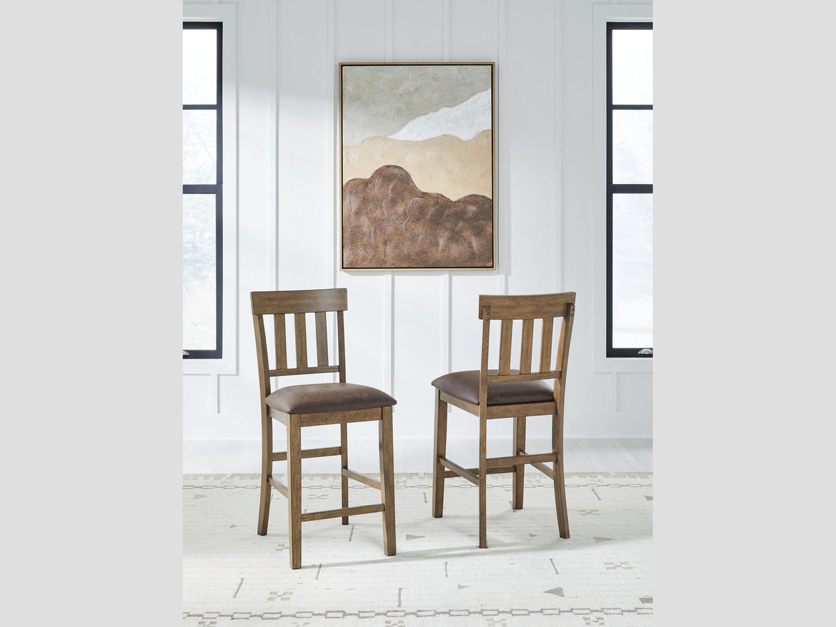 Urbinforte - Upholstered Barstool (Set of 2) - Light Brown