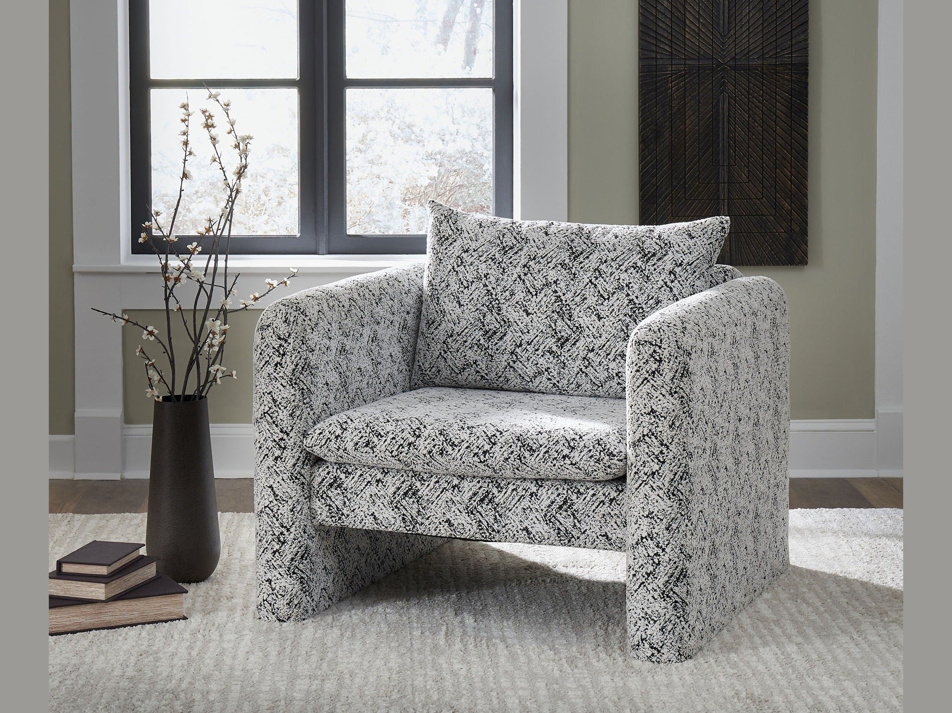Kenbell - Accent Chair - Black / White
