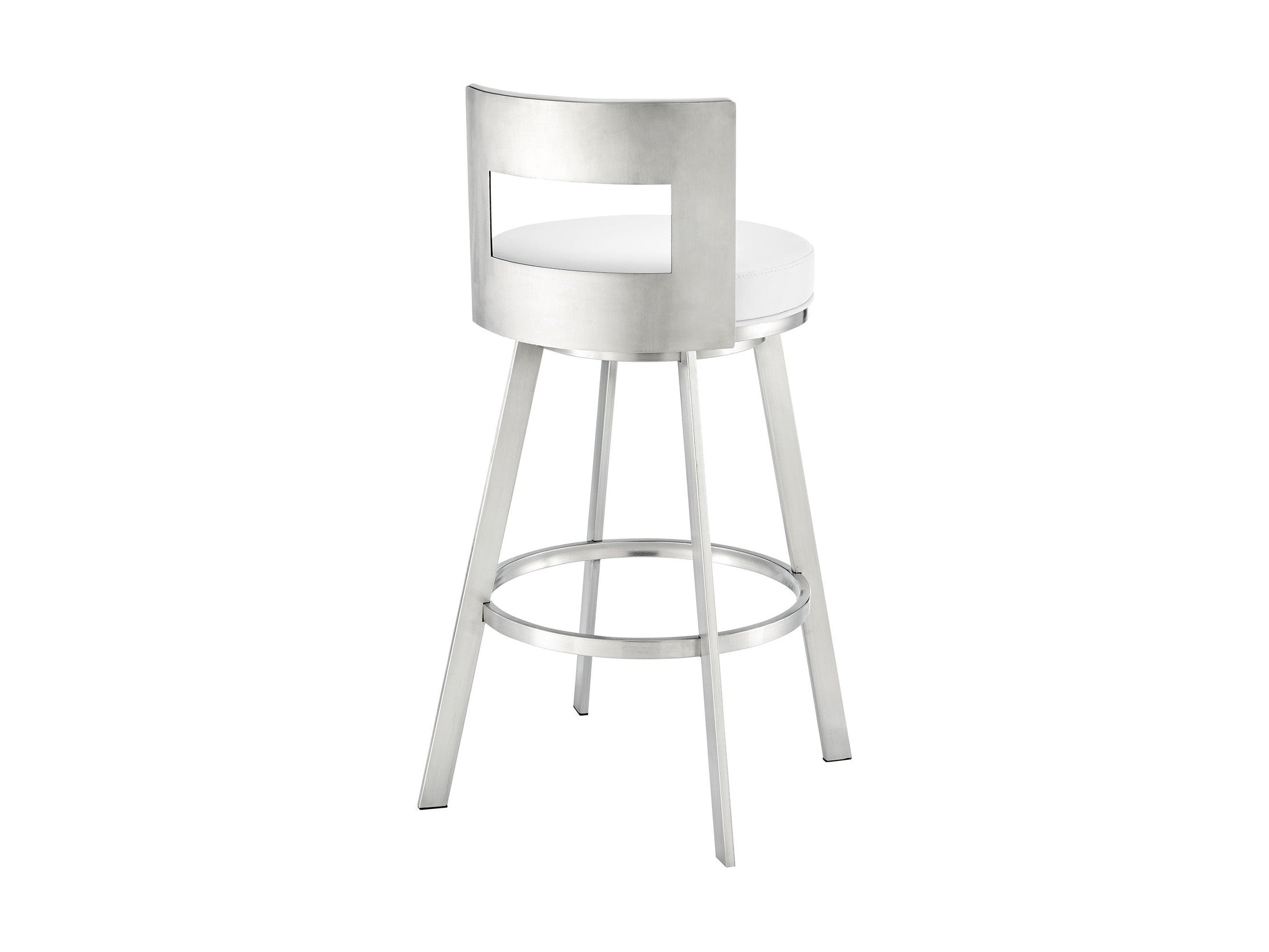 Flynn - Swivel Bar Stool - Brushed Steel