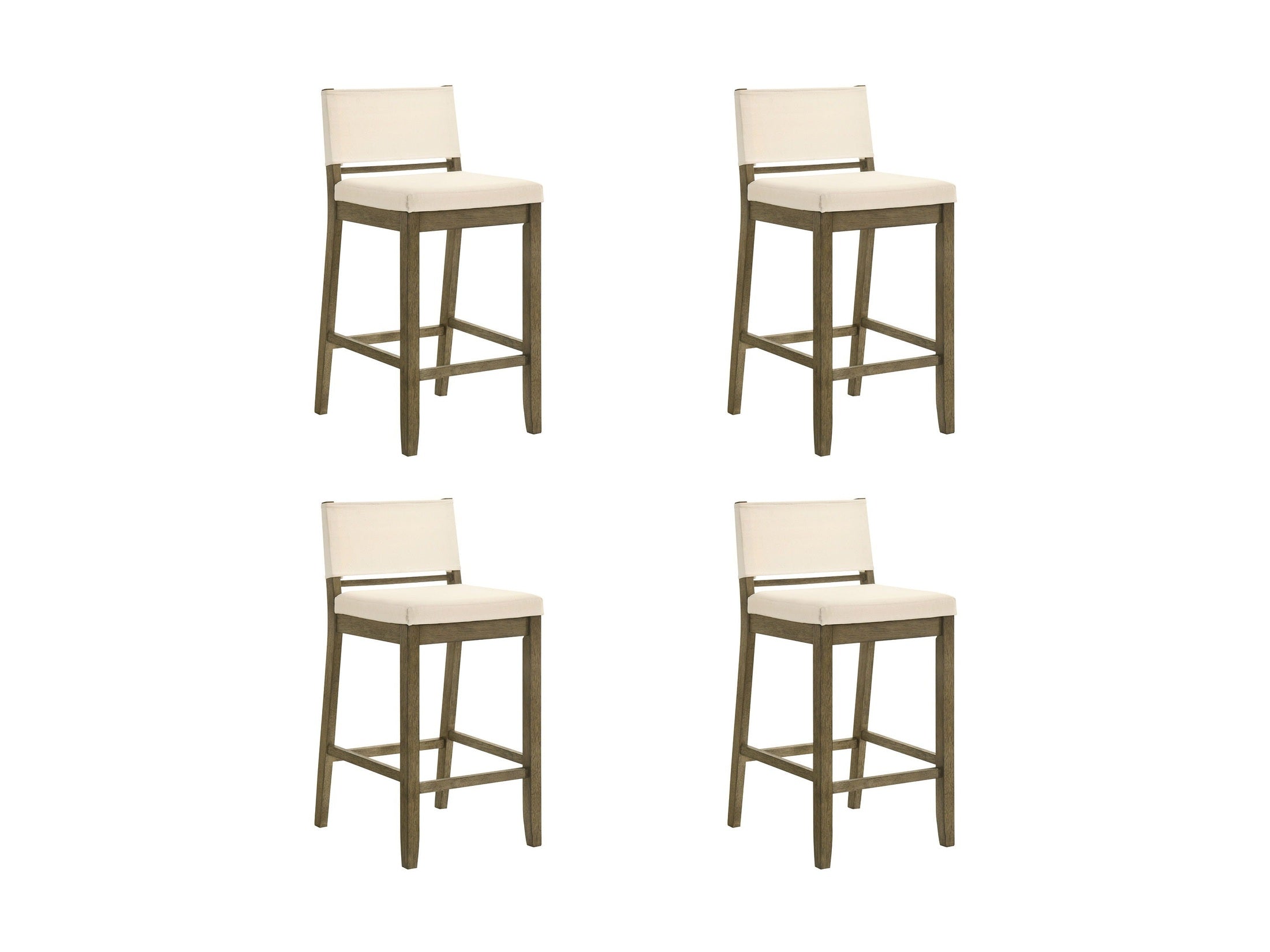 Yaneli - Contemporary Natural Wood Bar Height Kitchen Bar Stool