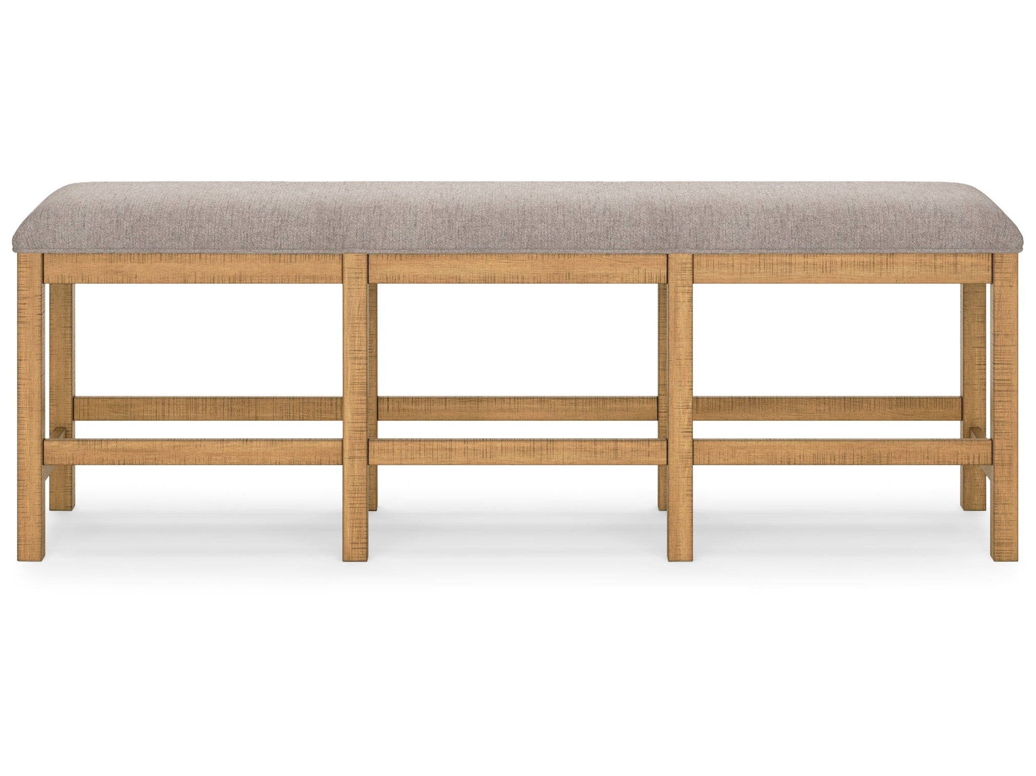 Havonplane - XL Counter Height Upholstered Dining Bench - Brown