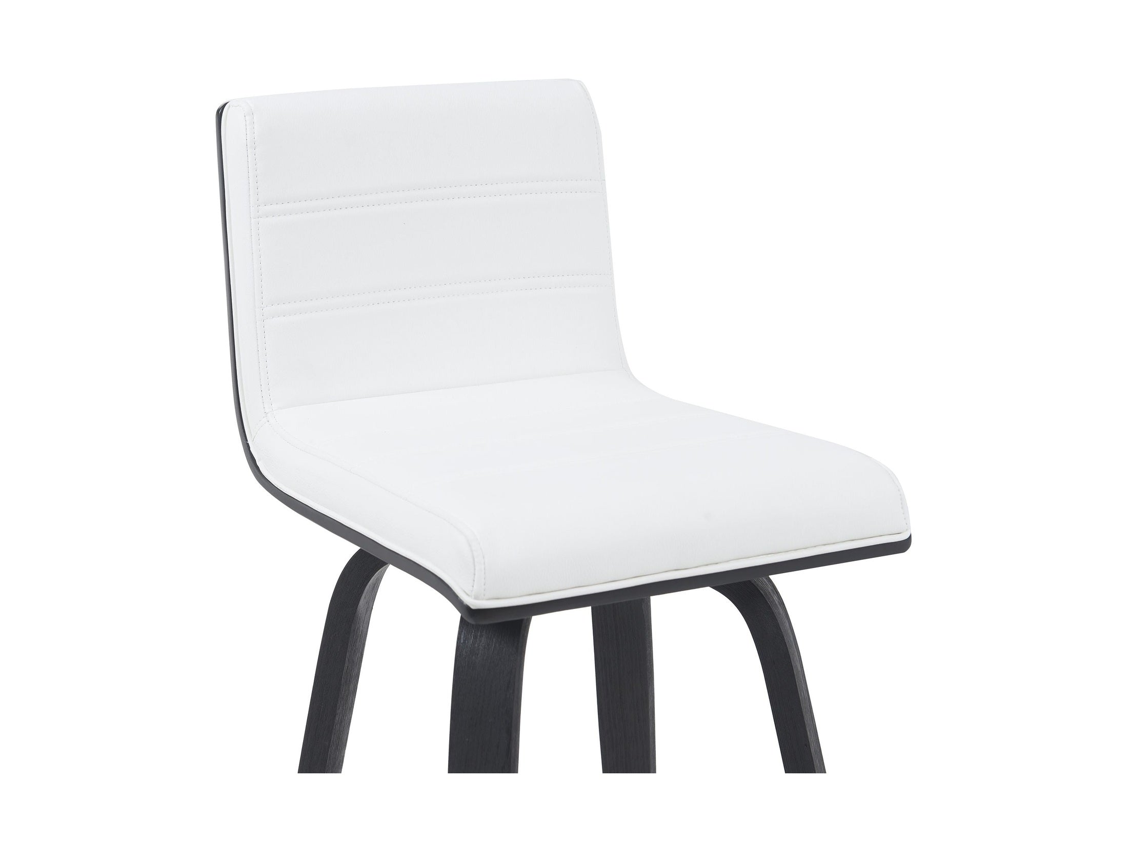 Vienna - Modern Counter Height Swivel Bar Stool - Black Brushed Wood Frame