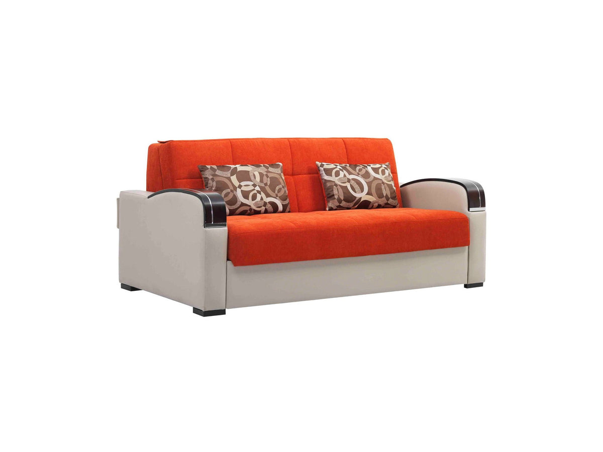 Ottomanson Sleep Plus - Upholstered Convertible Loveseat With Storage