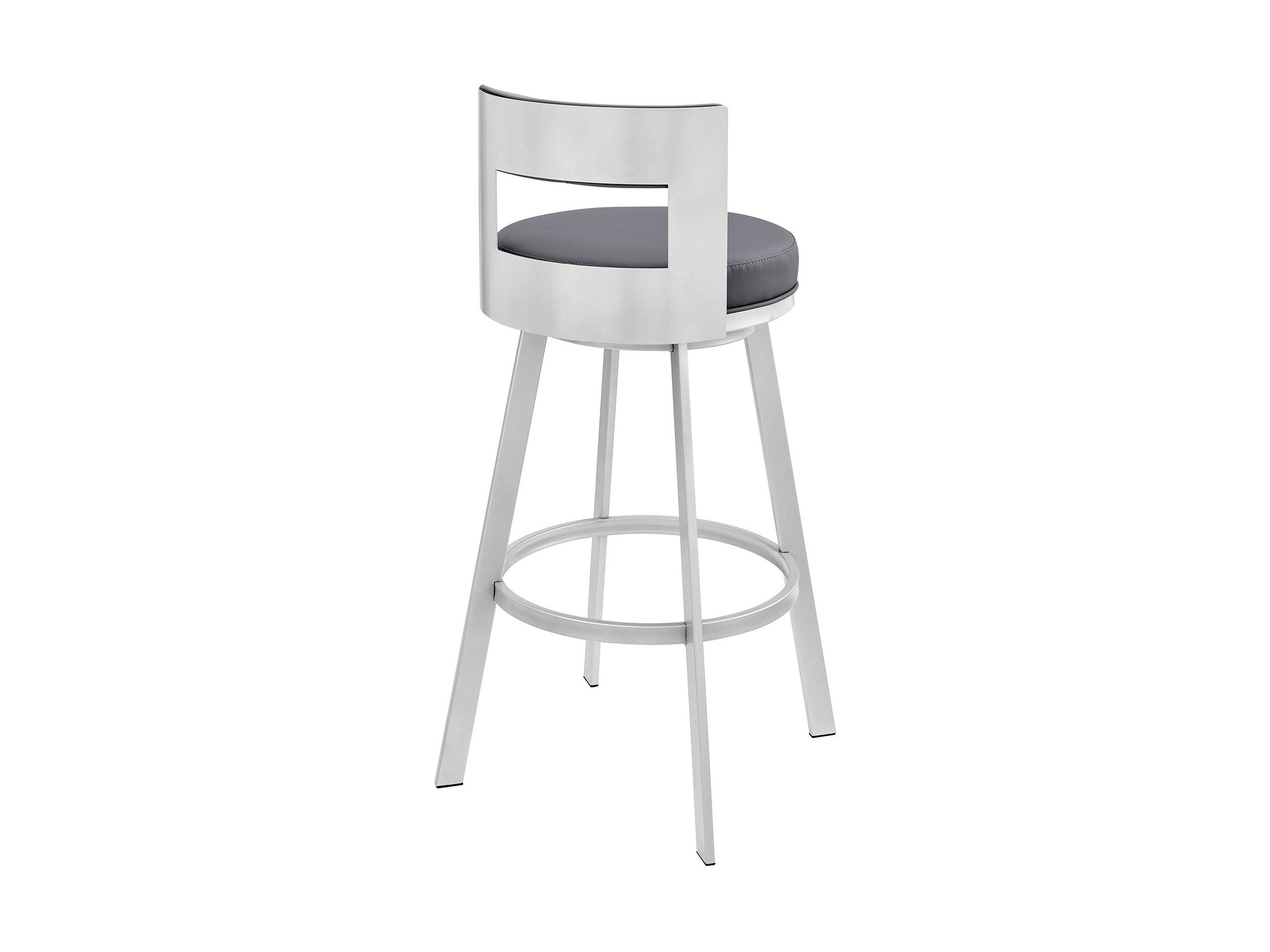 Flynn - Swivel Bar Stool - Brushed Steel