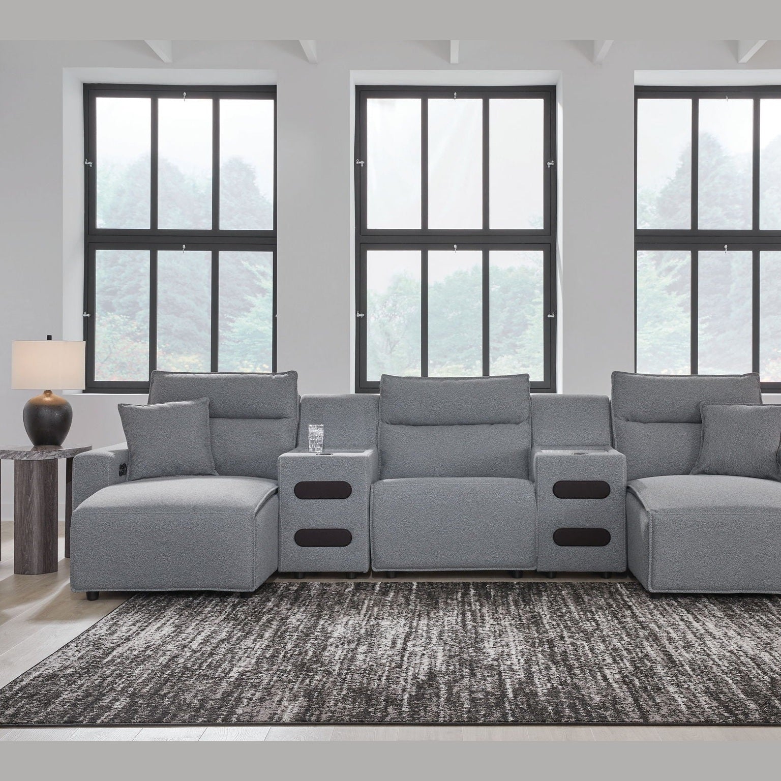 Modmax II - Reclining Sectional - Salt And Pepper