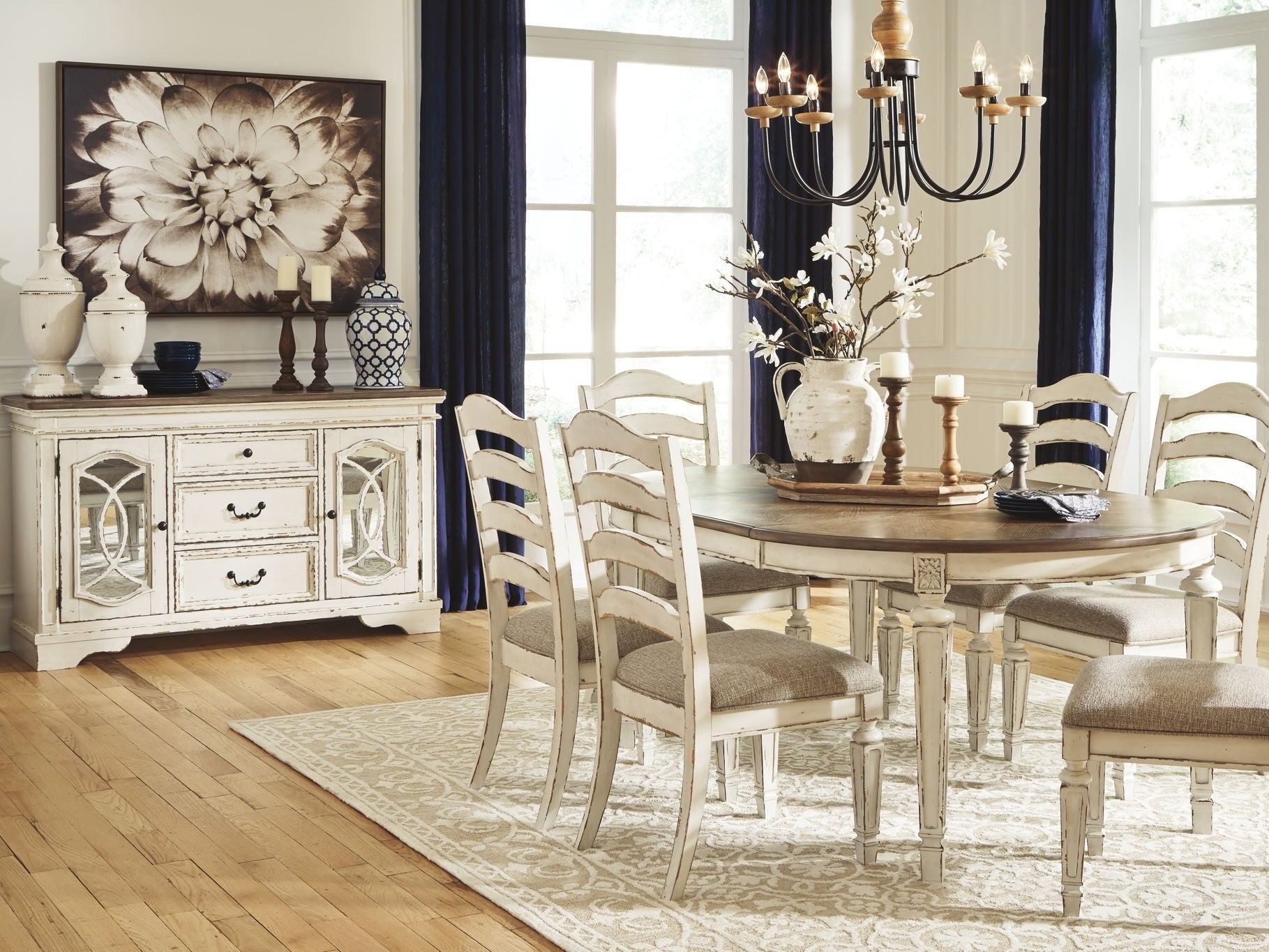 Realyn - Oval Dining Table Set