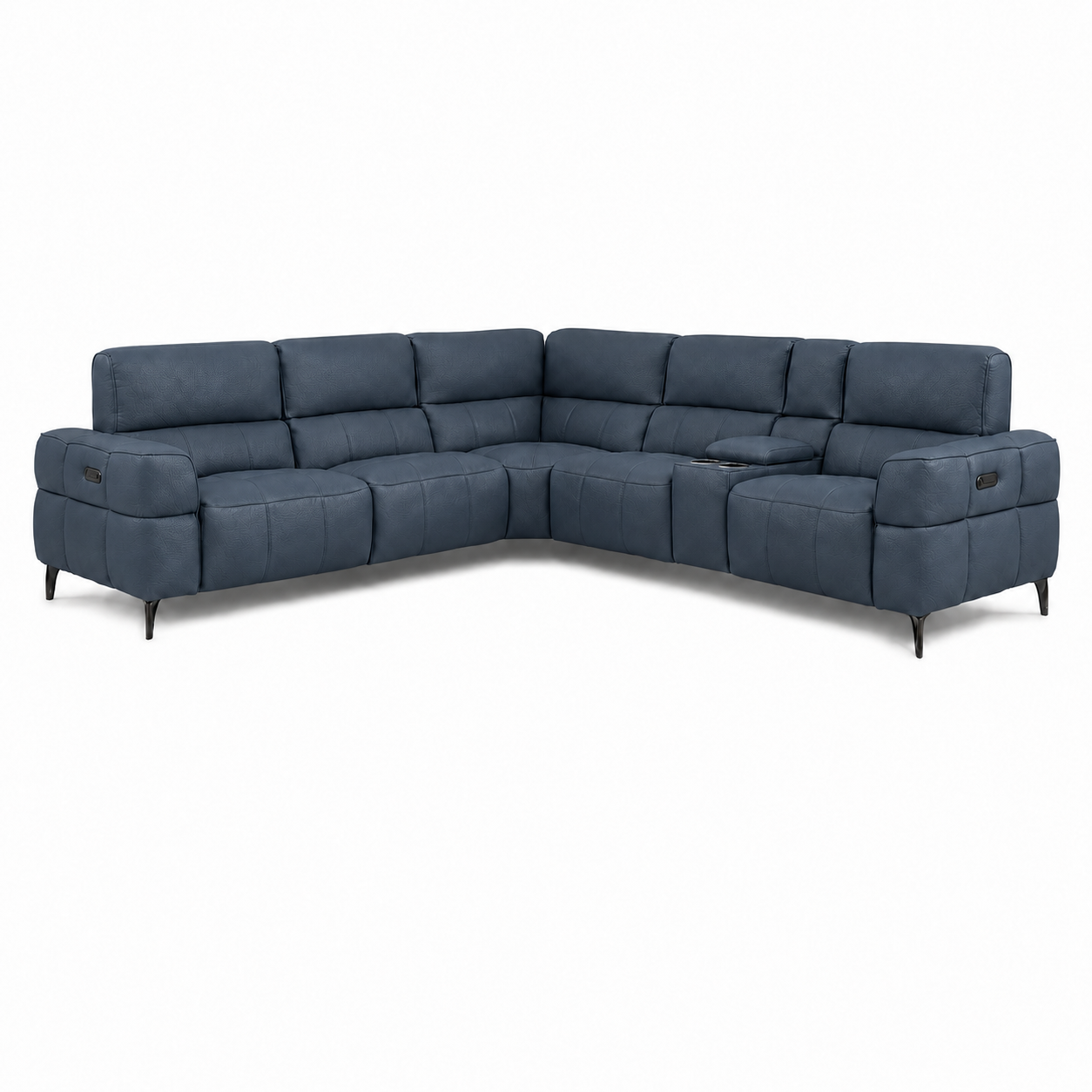 Cubo 6-Piece Sectional Sofa with Recliners, Leather
