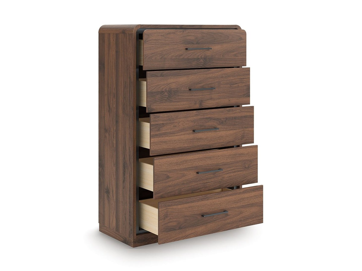 Fortlorn - Five Drawer Chest - Walnut Brown