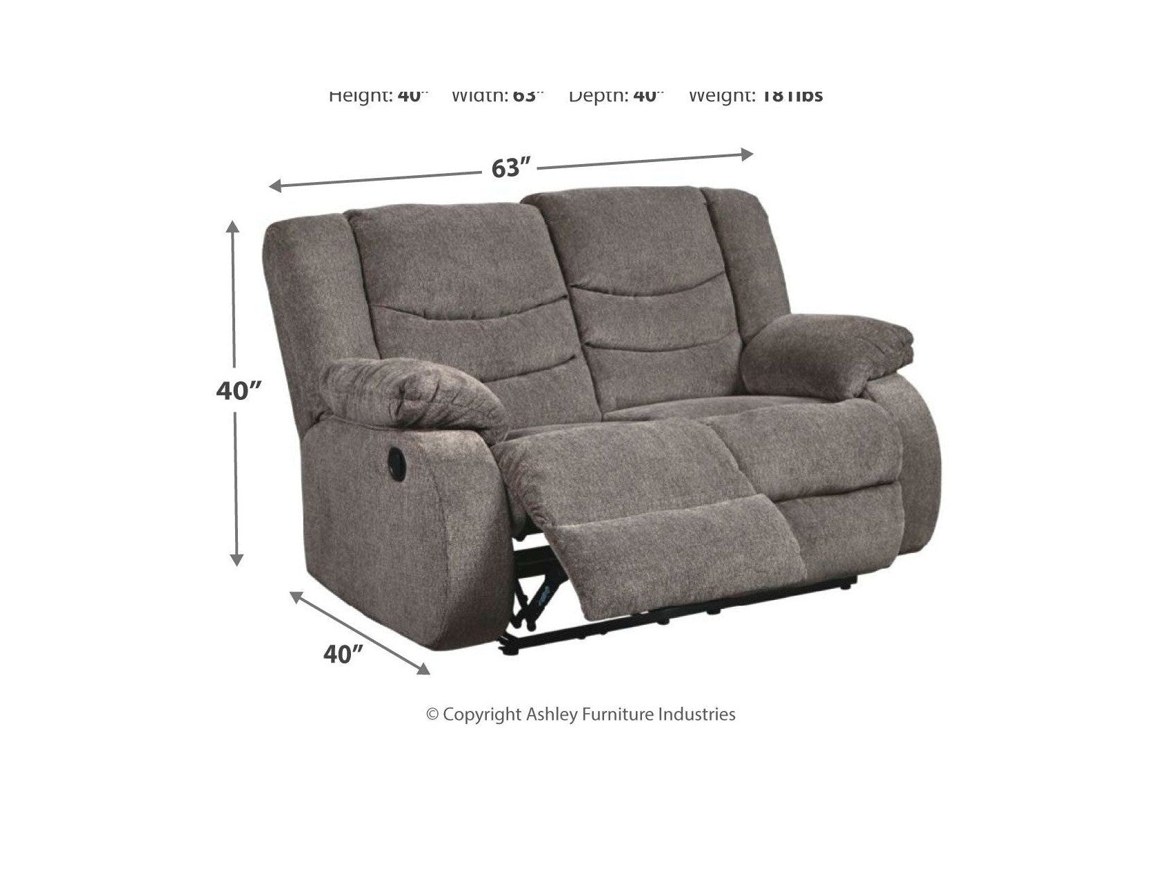 Tulen - Reclining Loveseat