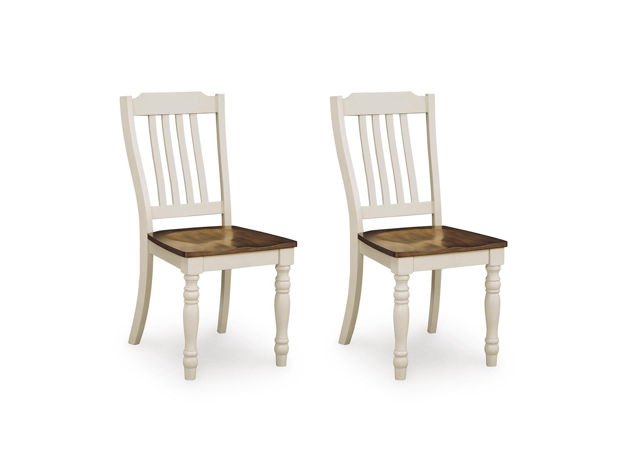 Wirloni - Dining Room Side Chair (Set of 2) - Antique White / Brown