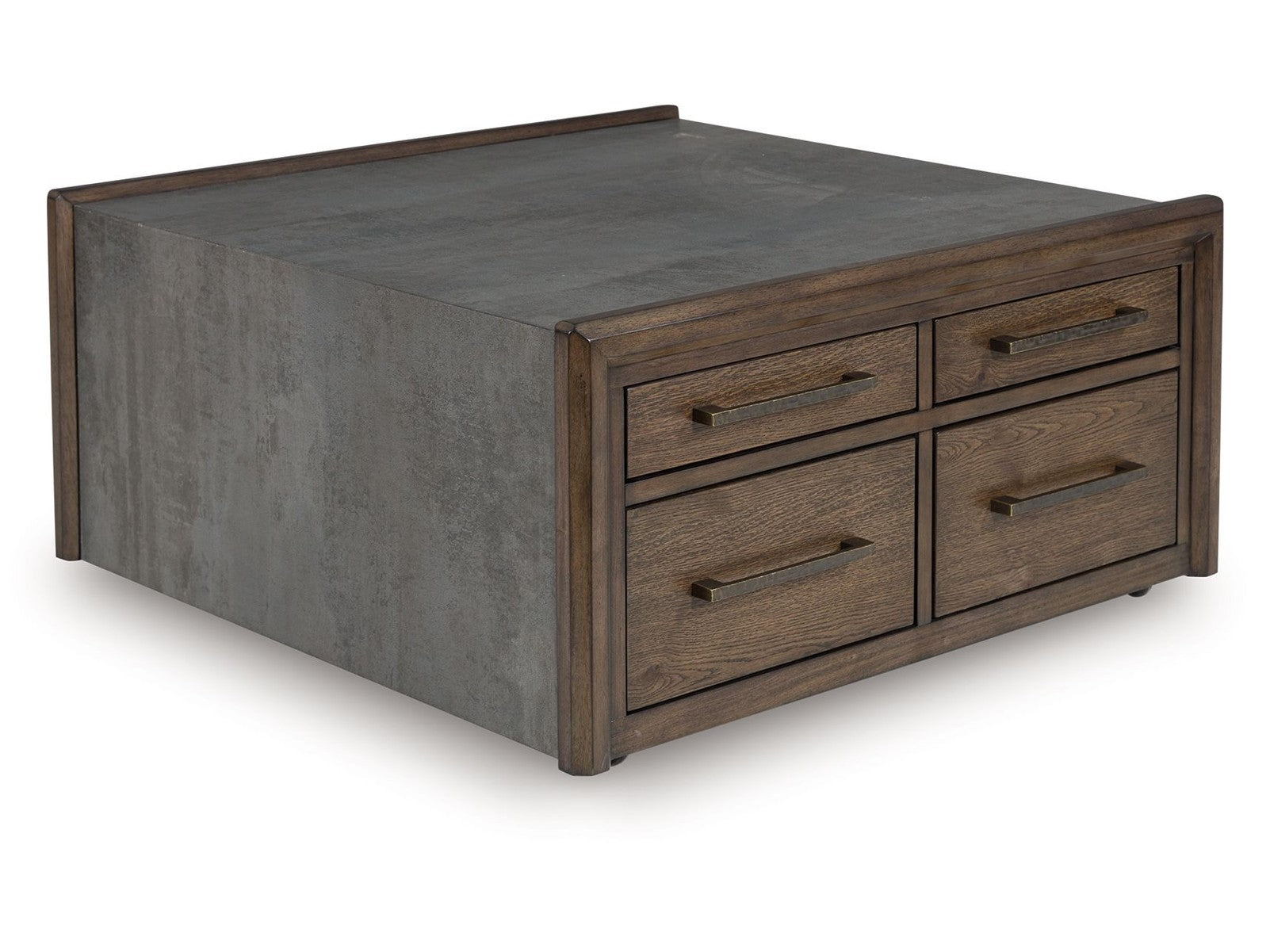 Kallenny - Square Cocktail Table - Brown / Gray